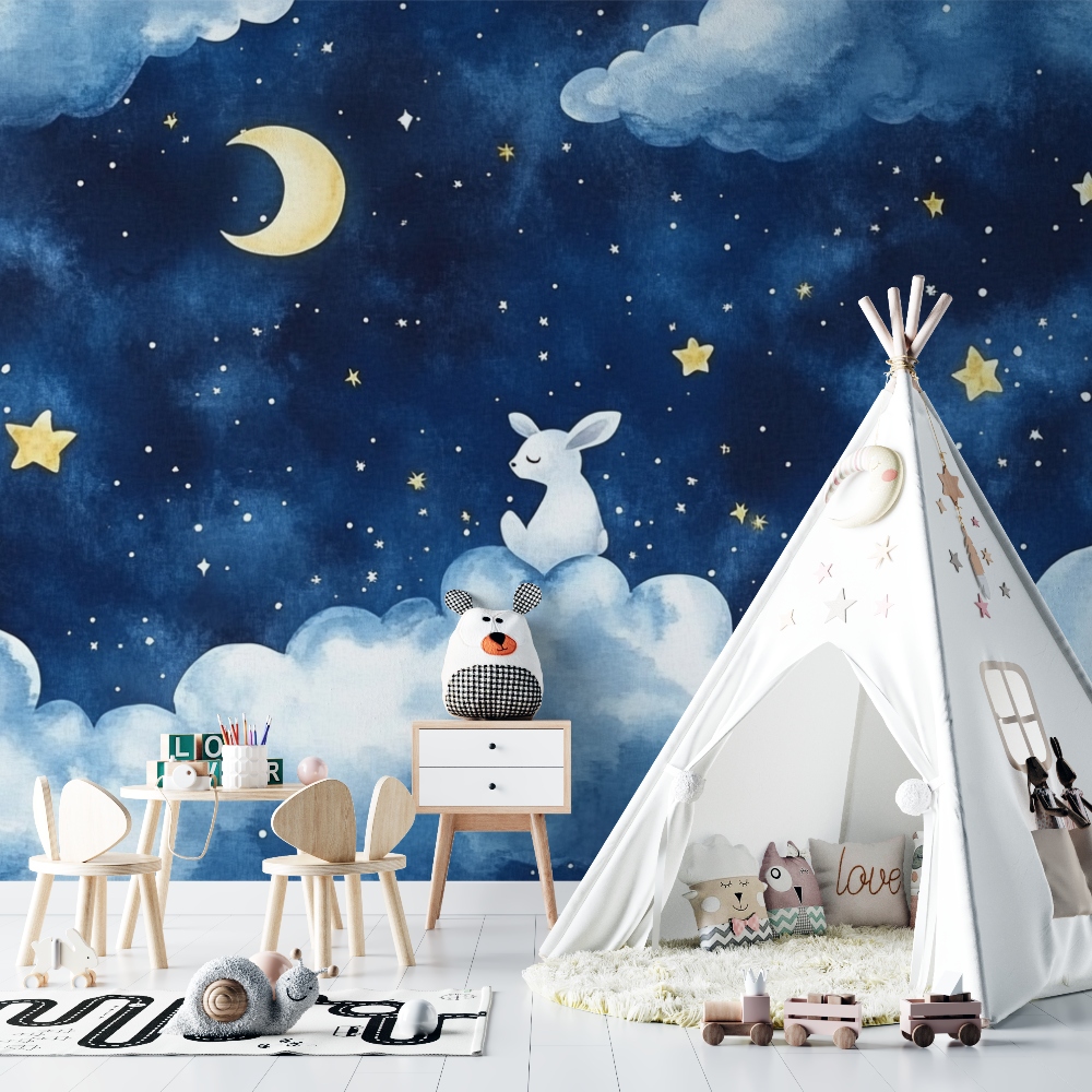 Baby Starry Blue Wallpaper | Murals Wallpaper