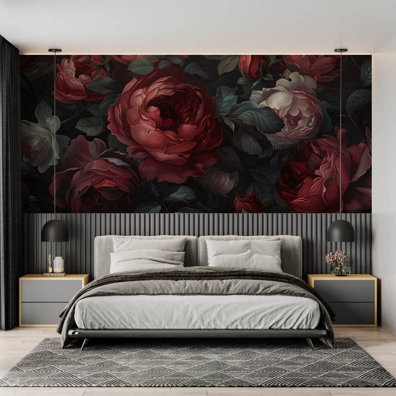 Blumenregen-Tapete | Wandbildtapete