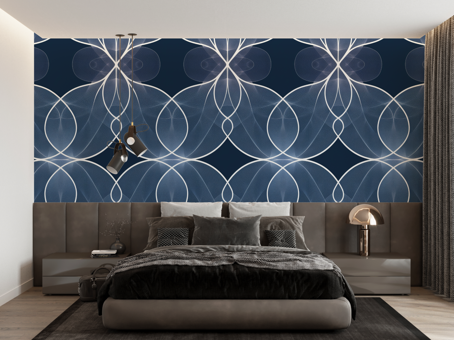 Blue and Silver Wallpaper | Murals Wallpaper