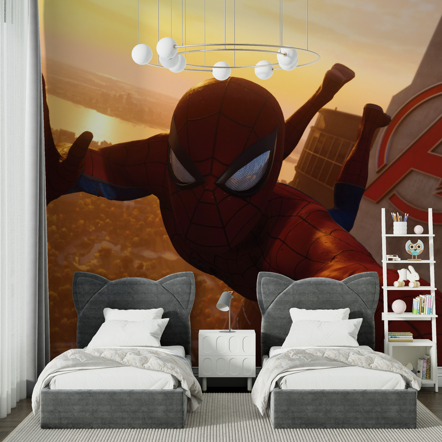 Spider-Man Avengers Tower Wallpaper | Murals Wallpaper