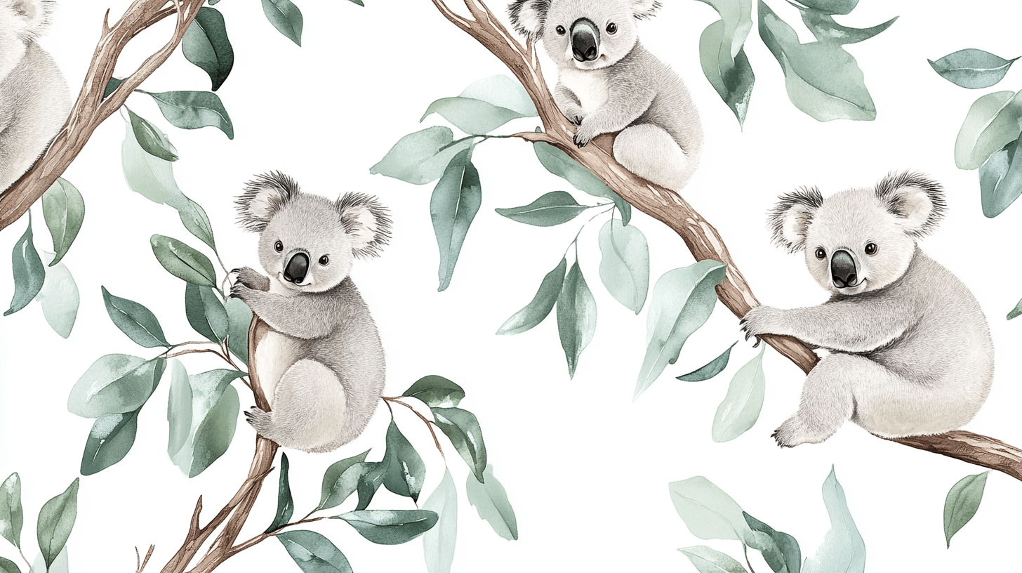 Hanging Koala Wallpaper | Murals Wallpaper