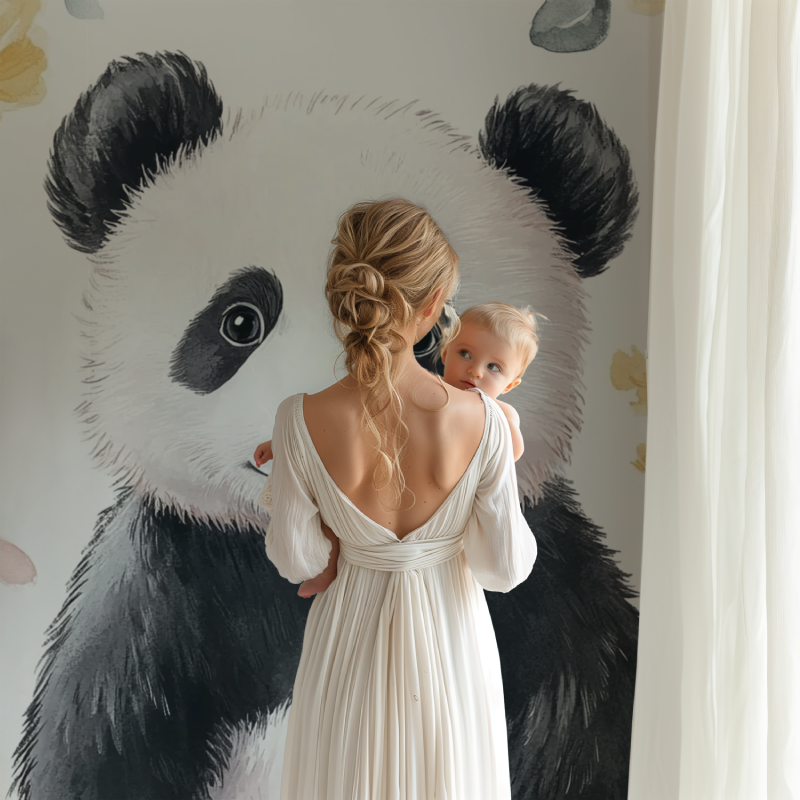 Panda Wallpaper and Childish Patterns | Murals Wallpaper