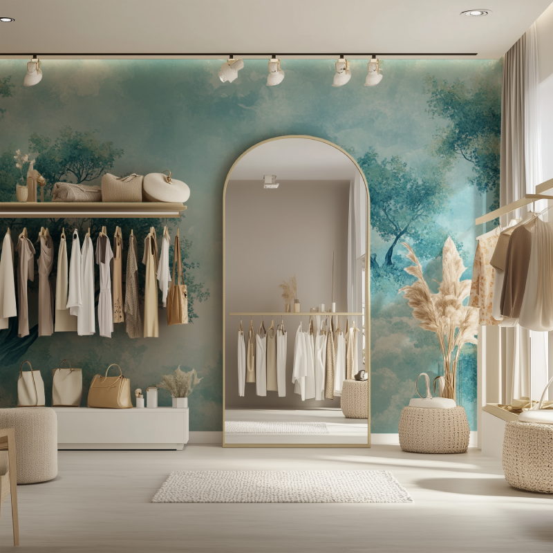 Papier-peint-arbre-imaginaire-Dressing