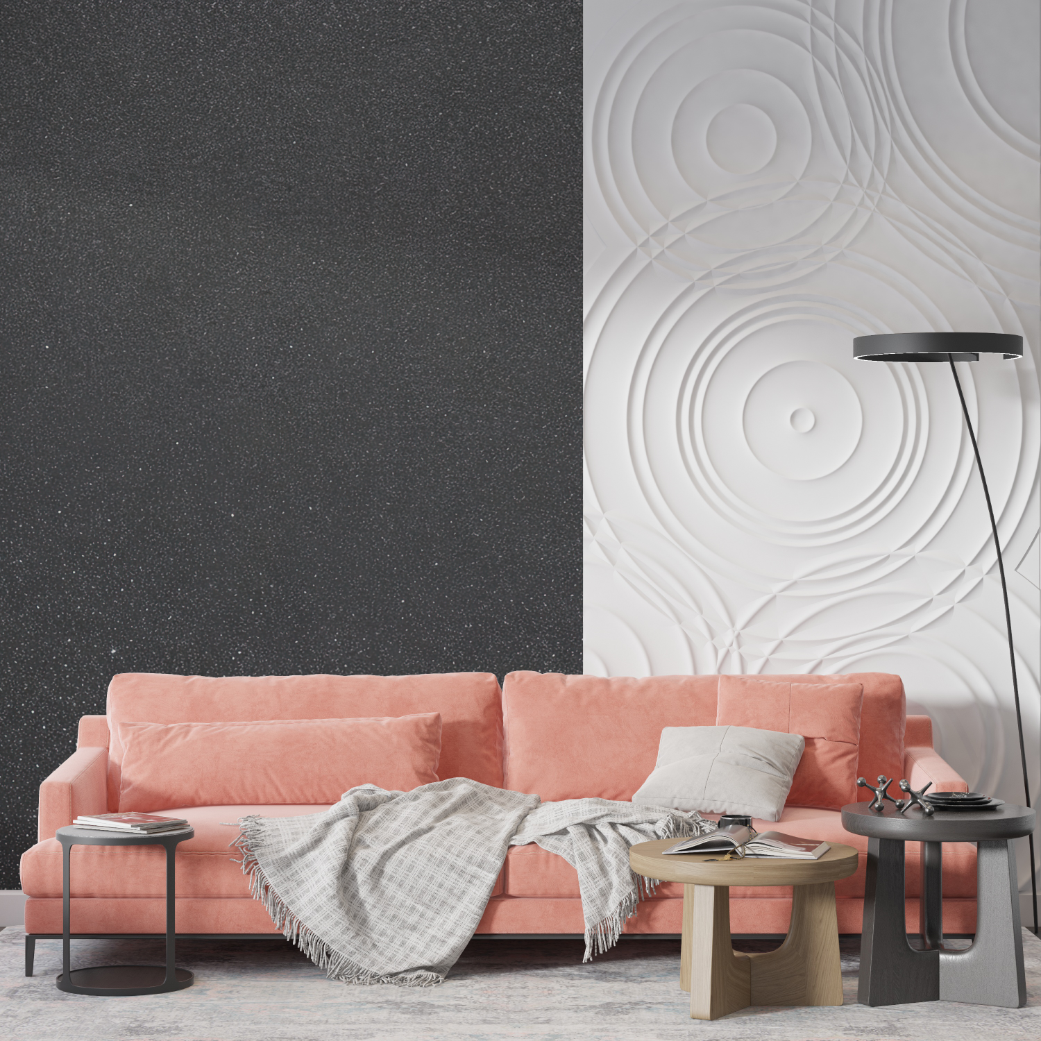 Charcoal Gray Glitter Wallpaper | Murals Wallpaper