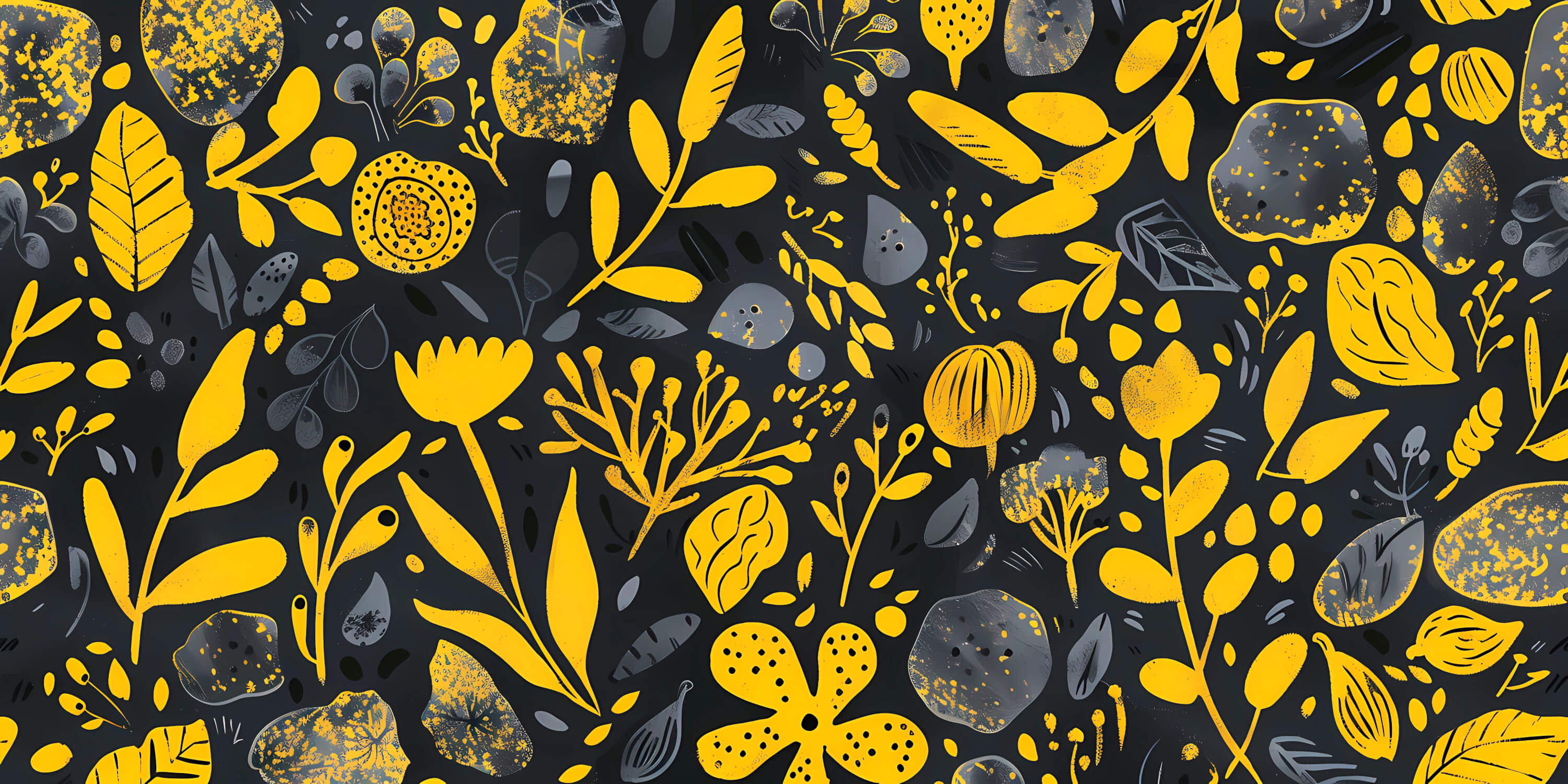 Yellow and Black Wallpaper | Murals Wallpaper