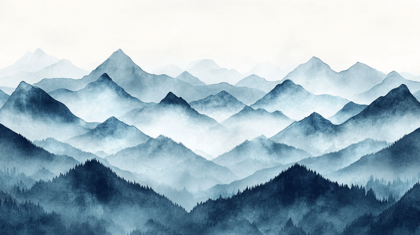 Aquarellpapier Paysage Montagne