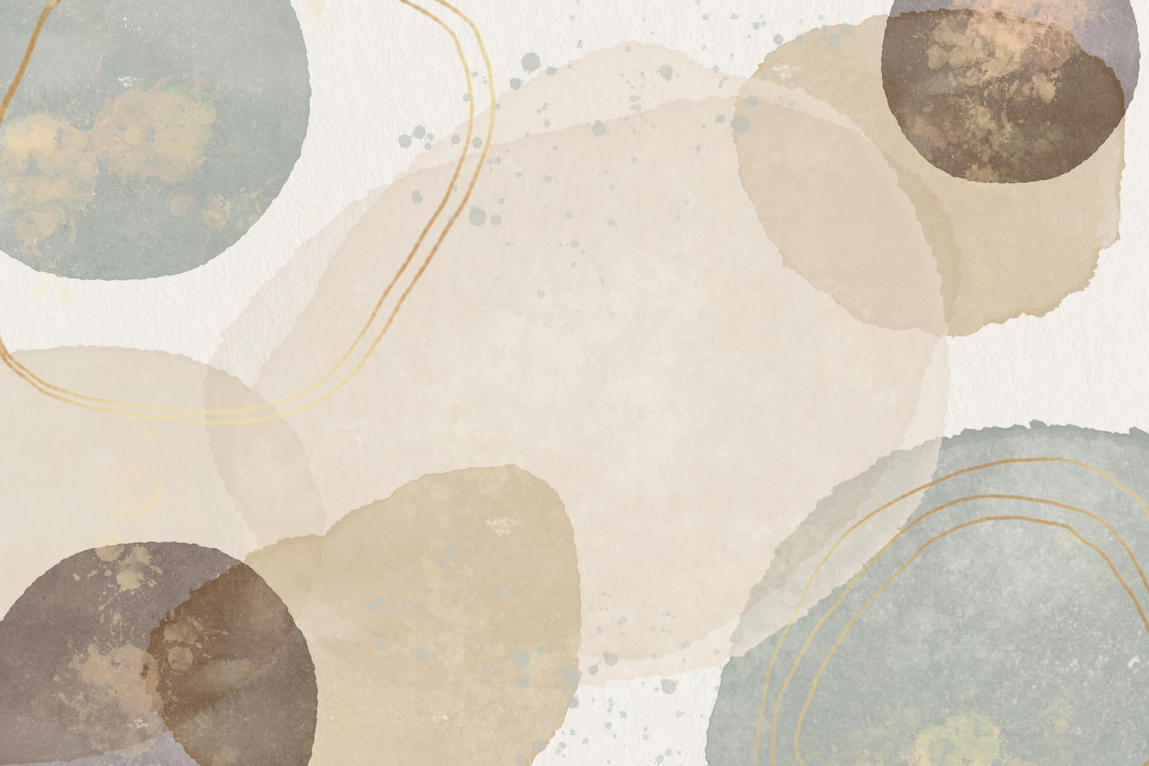 Papel de parede de aguarela Earthy Stains | Murals Papel de parede