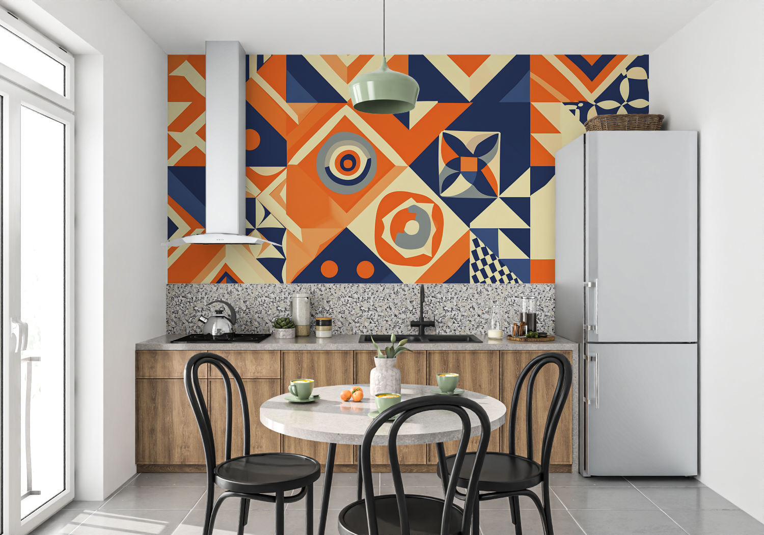 Ethnic Orange Wallpaper | Murals Wallpaper