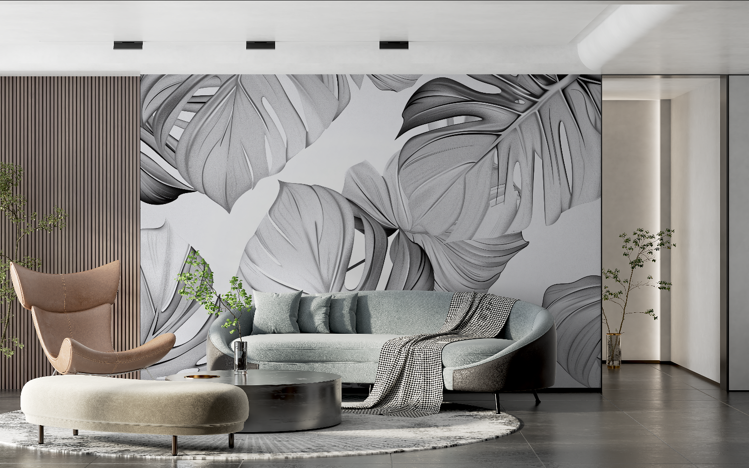 White and Gray Wallpaper | Murals Wallpaper