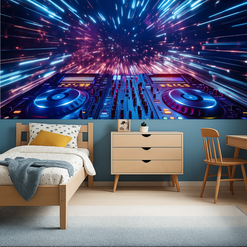 Techno-DJ-Hintergrundbild | Wandbild-Hintergrundbild