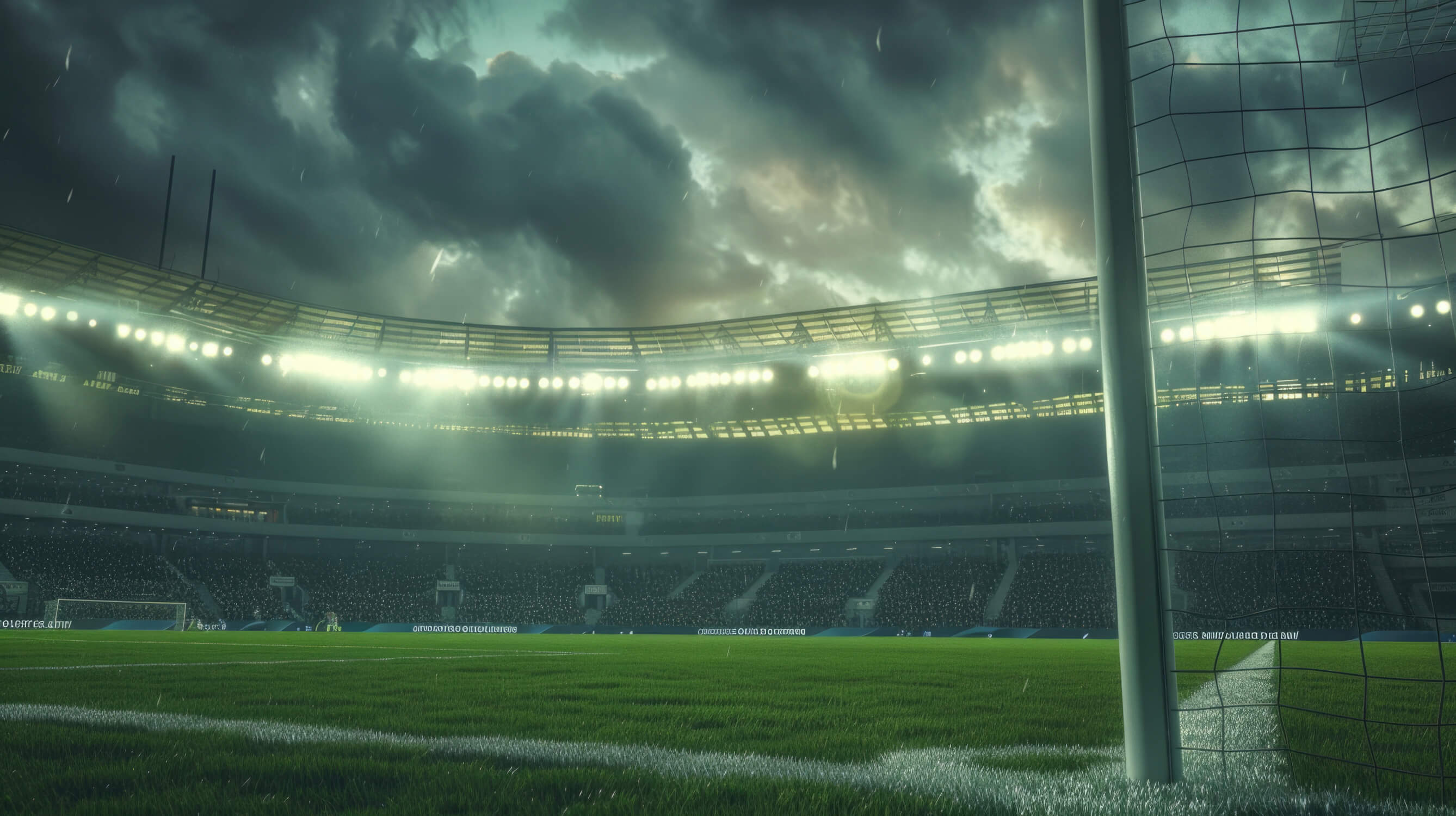 Soccer Field Rain Wallpaper | Murals Wallpaper