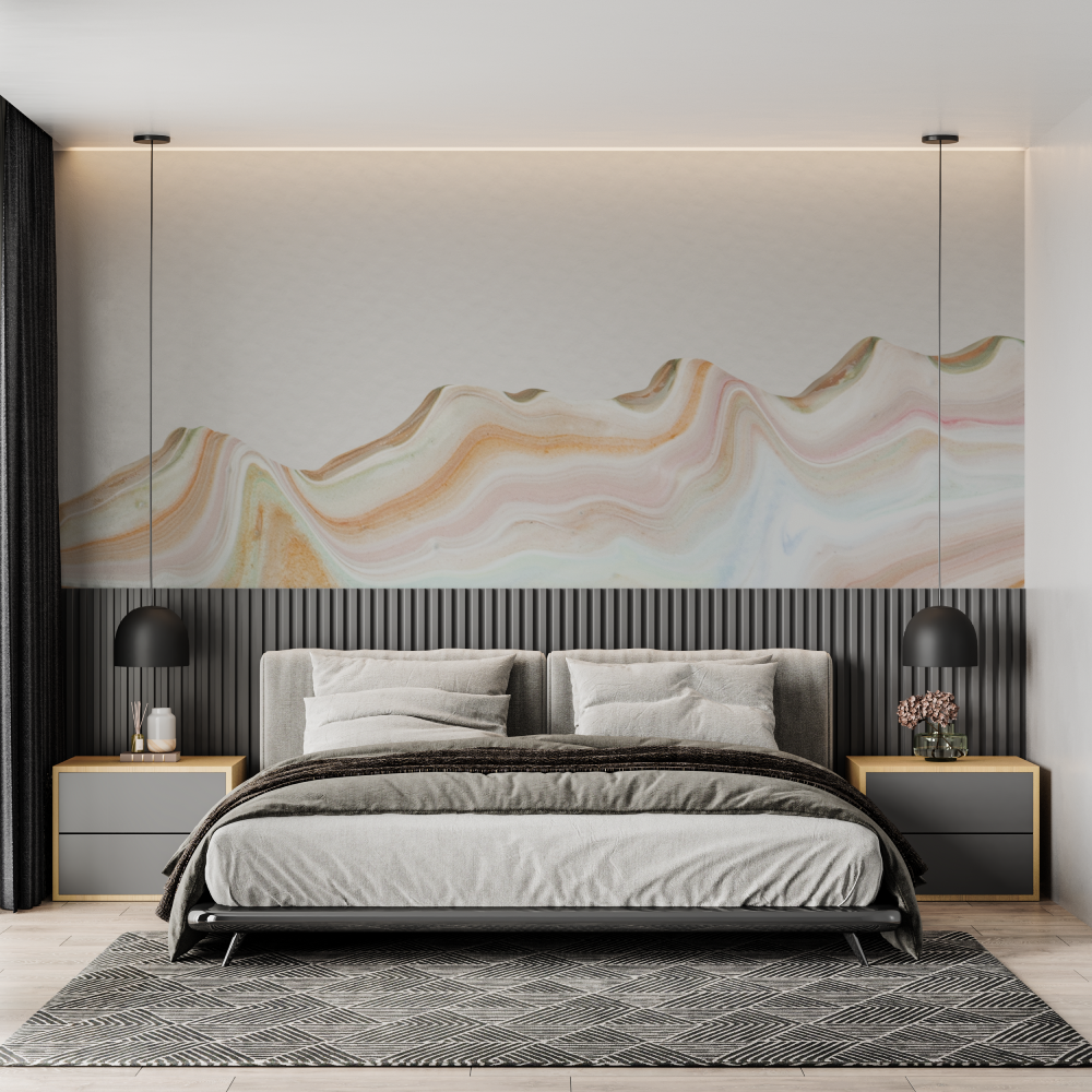 Watercolor Wave Design Wallpaper | Murals Wallpaper