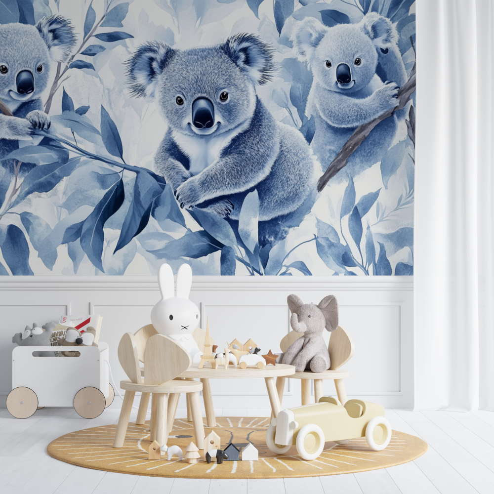 Frosted Leaves Koala Wallpaper | Murals Wallpaper
