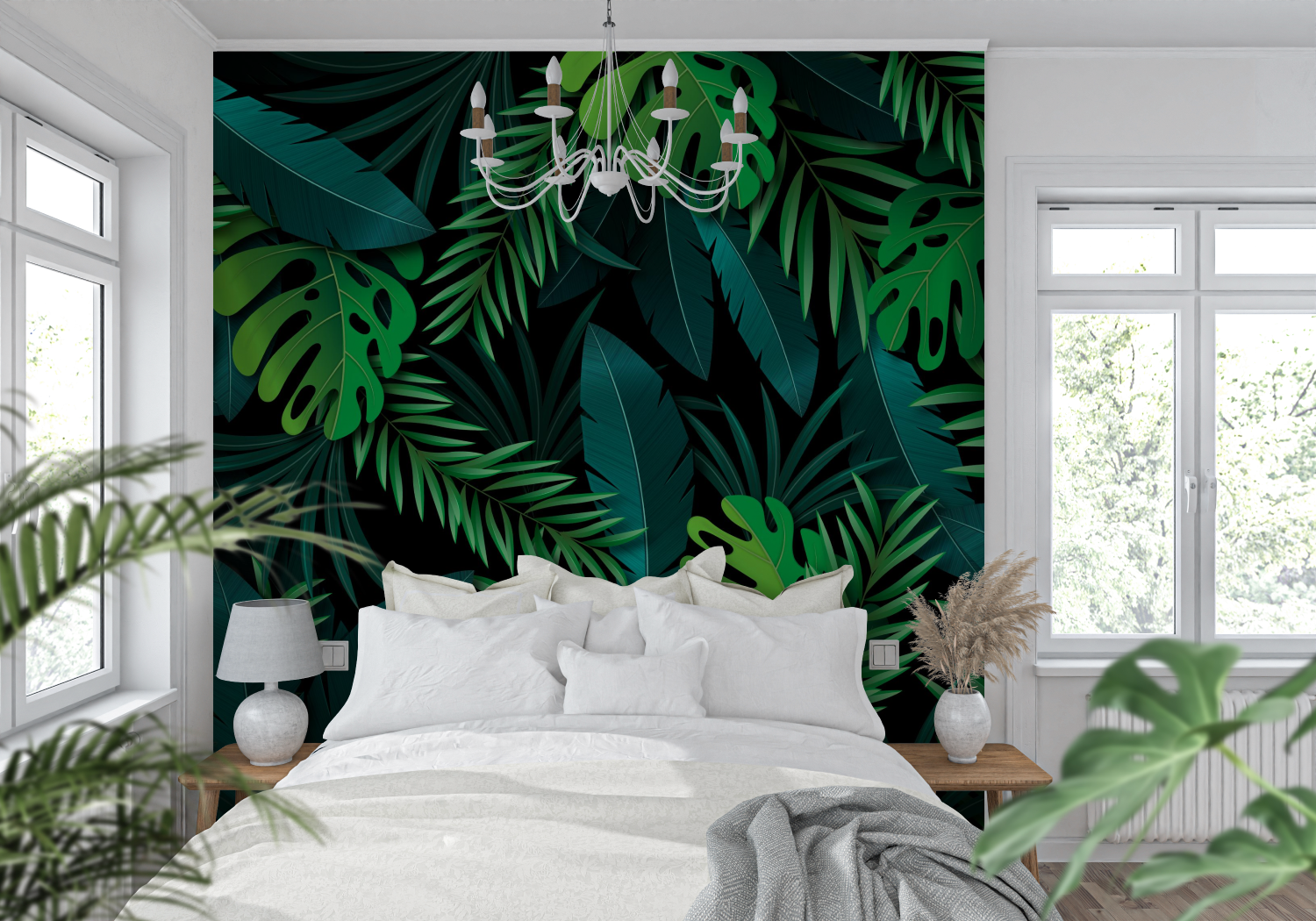 Black and Green Jungle Wallpaper | Murals Wallpaper