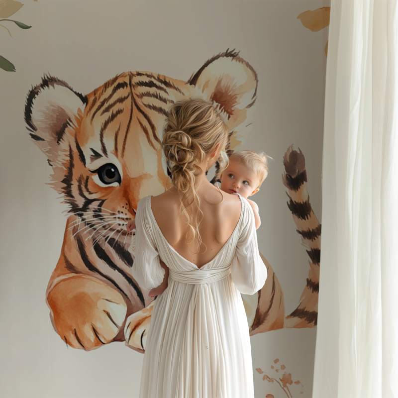 Pastel Tiger Wallpaper | Murals Wallpaper