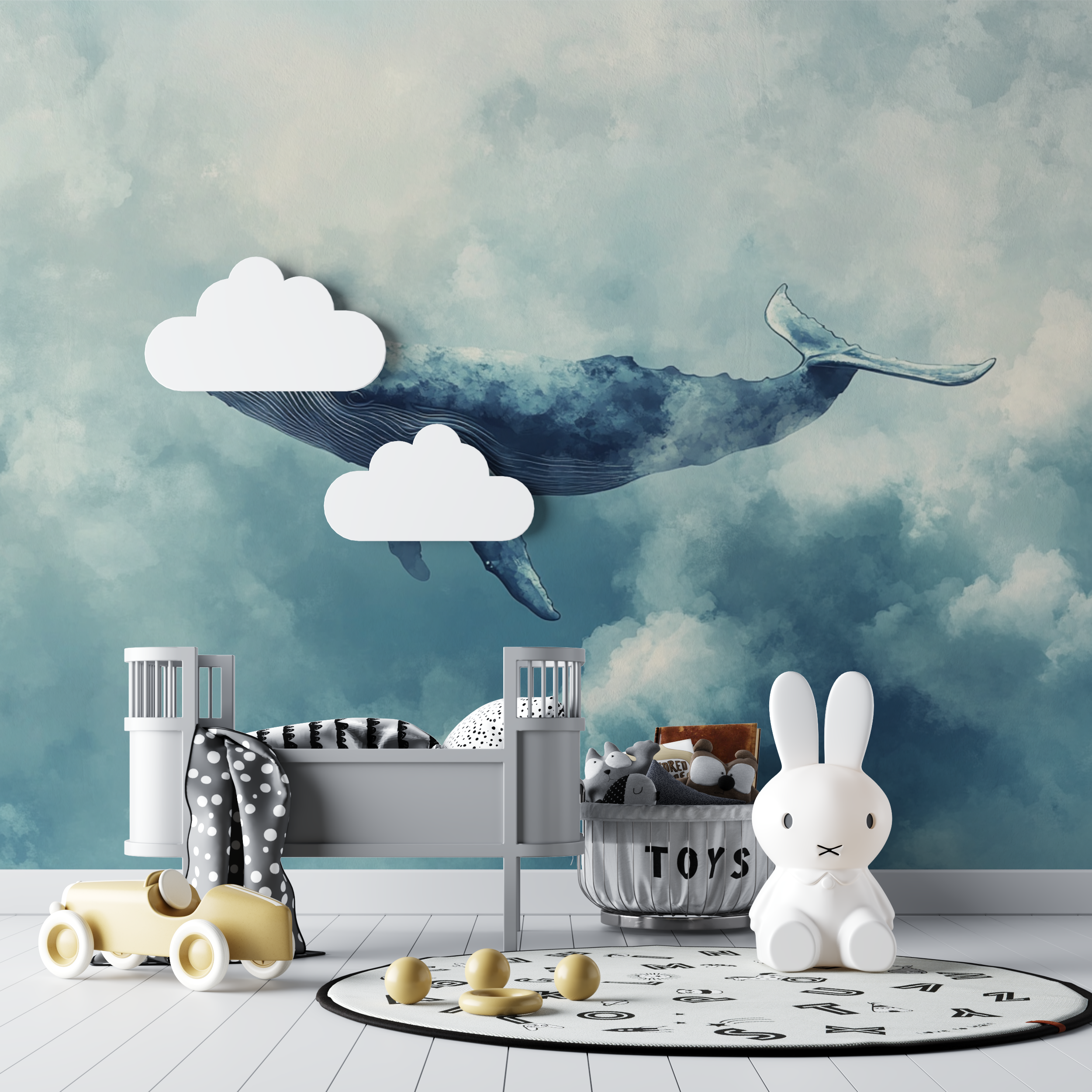 Cloud Sketch Marine Wallpaper | Murals Wallpaper