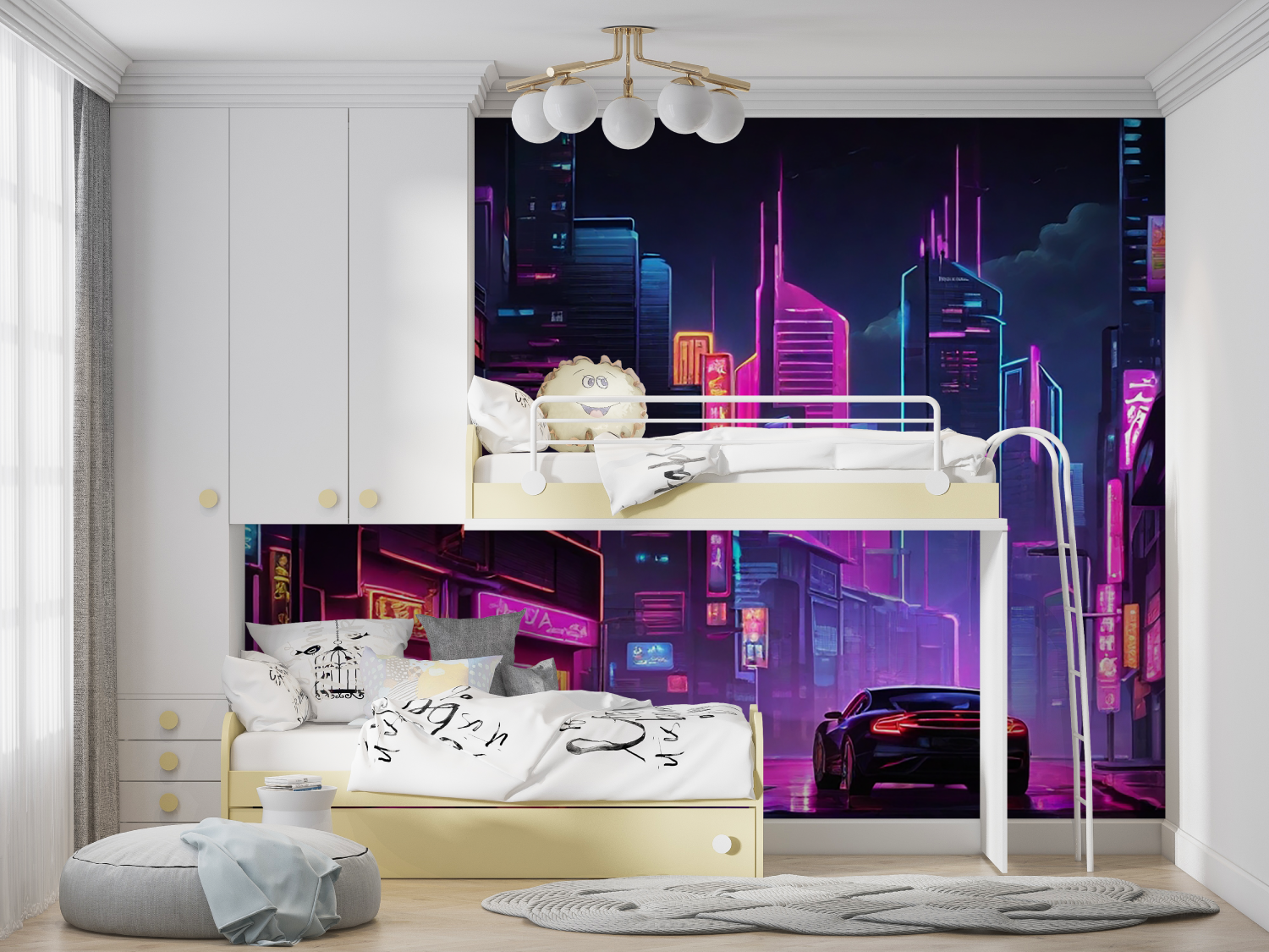 Neon Japanische Tapete | Wandbilder Tapete