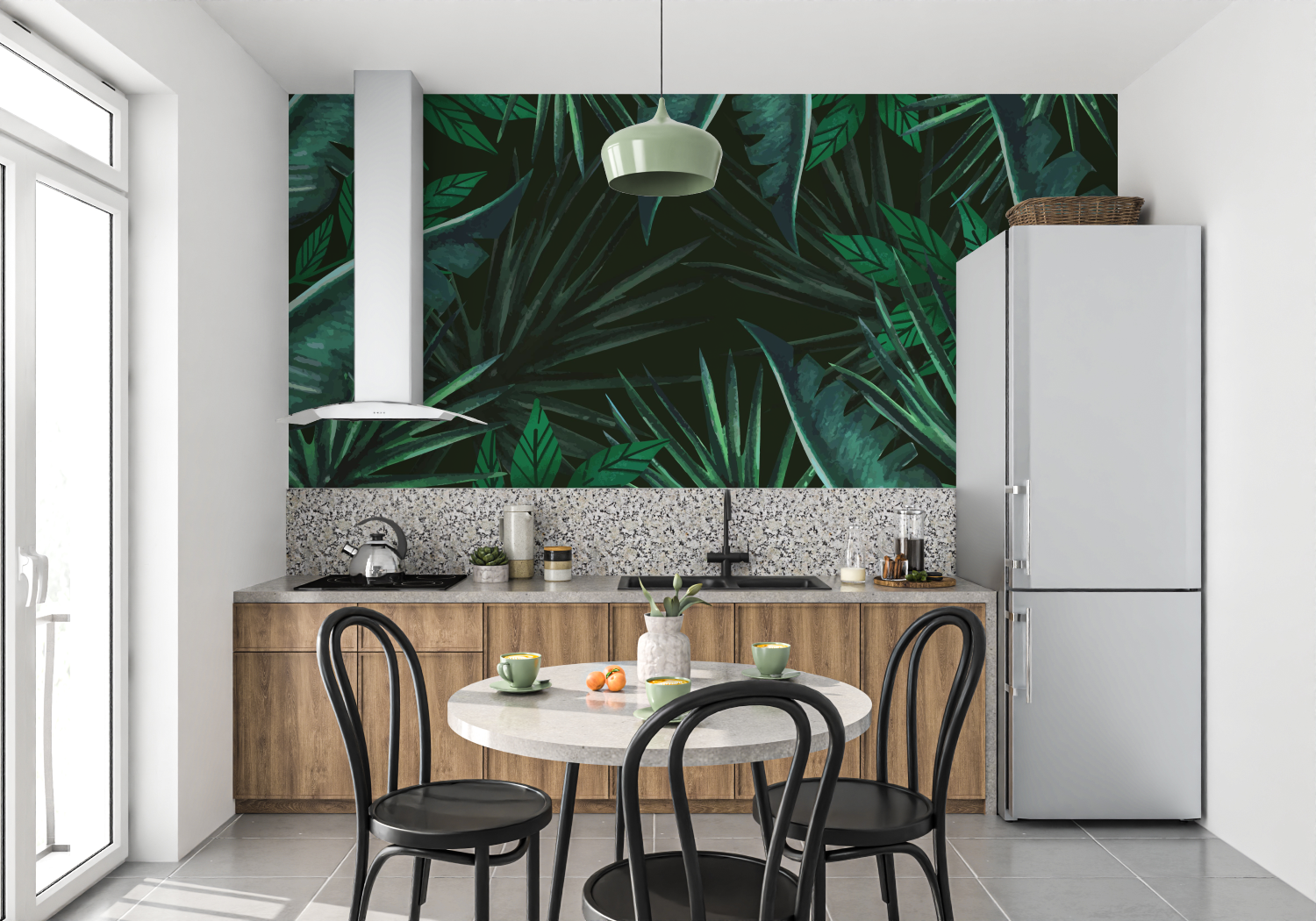 Green and Black Wallpaper | Murals Wallpaper