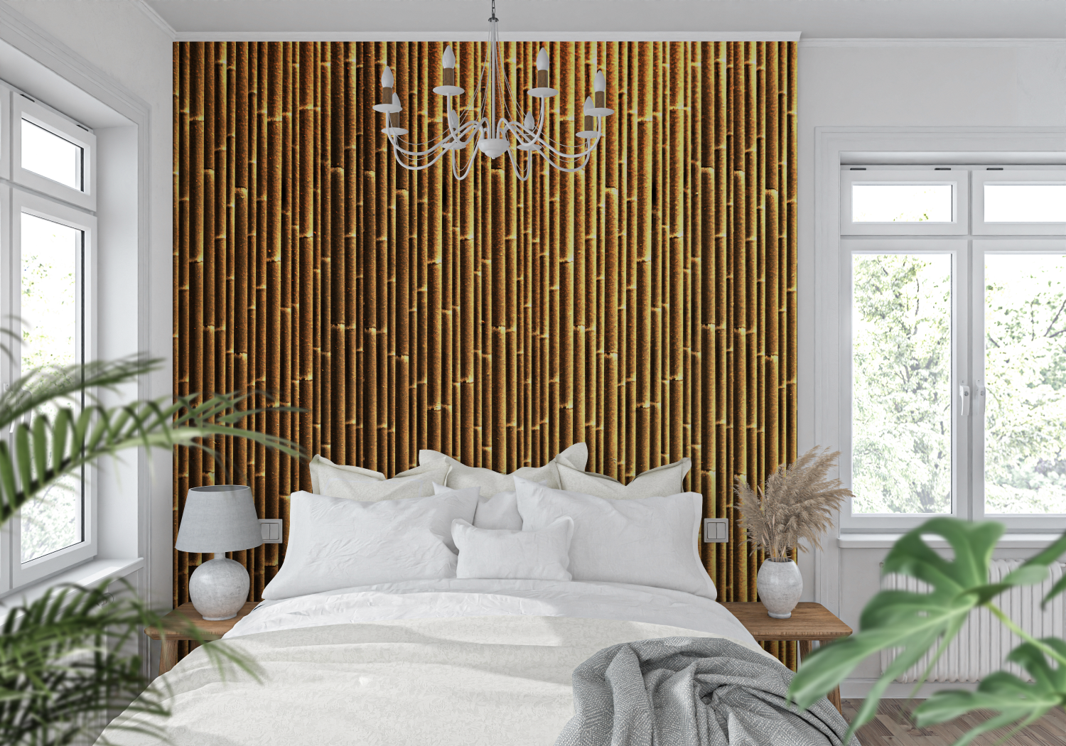 Dunkle Bambus-Tapete | Wandbilder Tapete