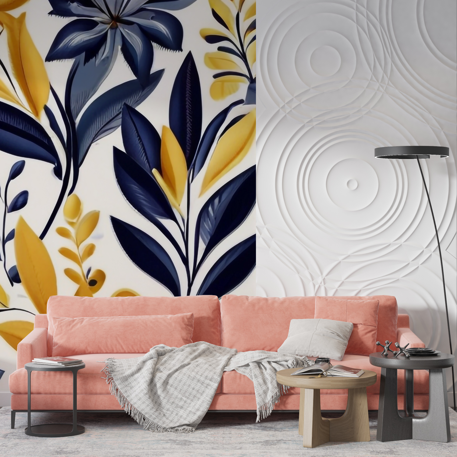 Blue Yellow Wallpaper | Murals Wallpaper