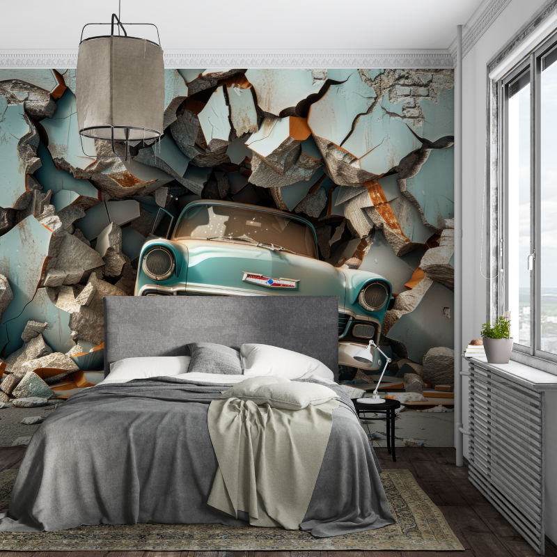 3D-Auto-Teenager-Hintergrundbild | Wandbild-Hintergrundbild