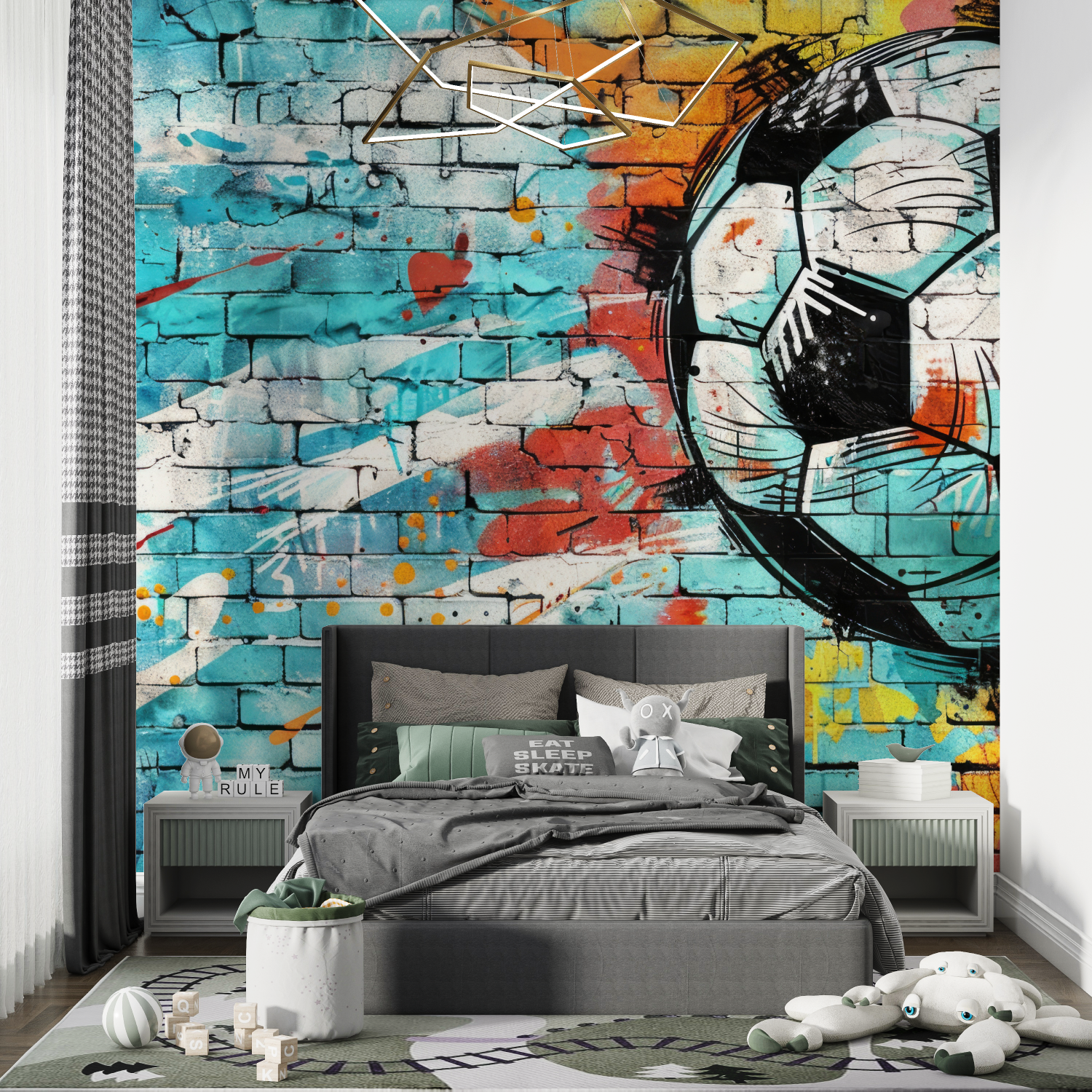 Graffiti Soccer Wallpaper | Murals Wallpaper