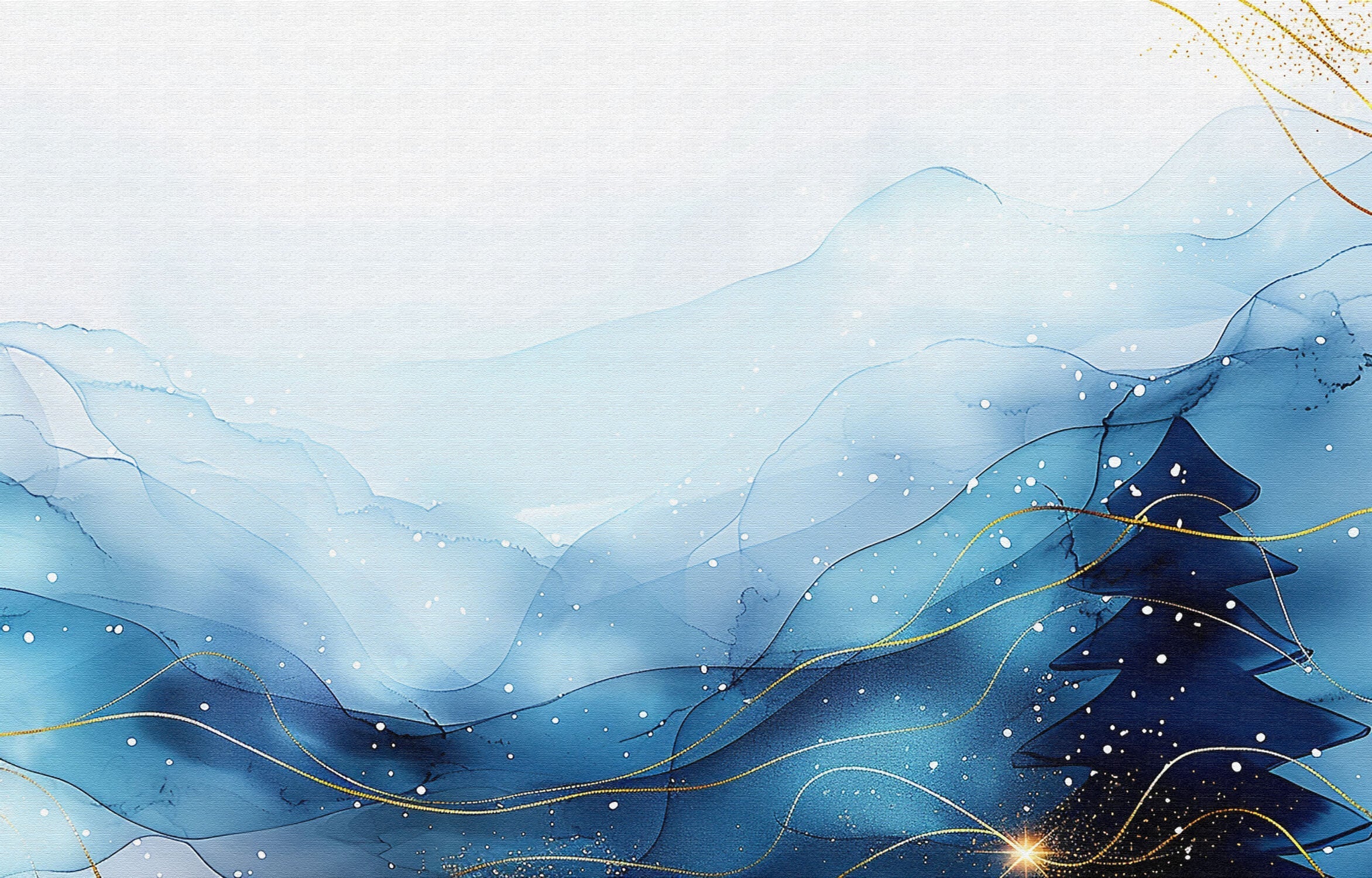 Watercolor Blue Gold Wallpaper | Murals Wallpaper