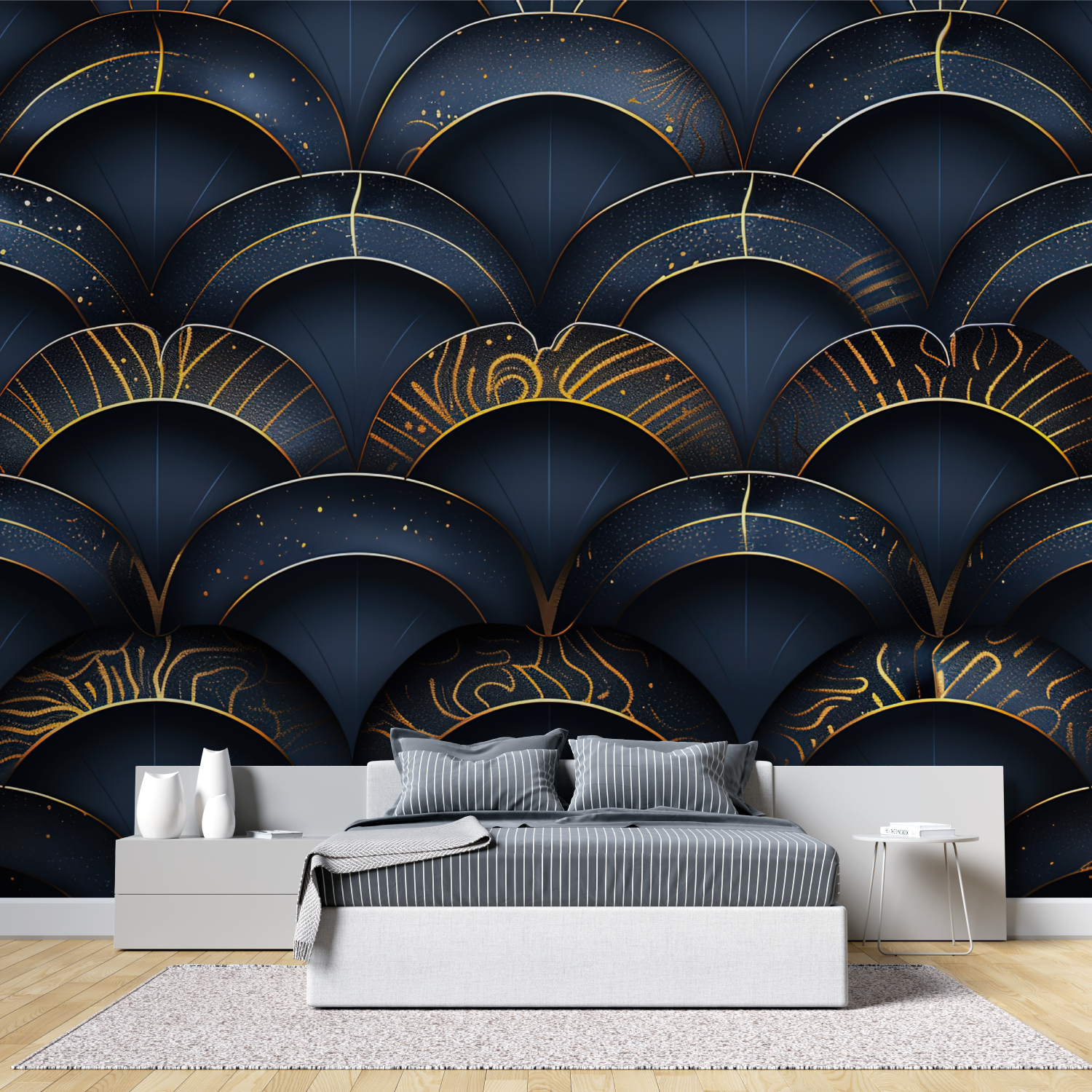 Electric Storm Art Deco Wallpaper | Murals Wallpaper