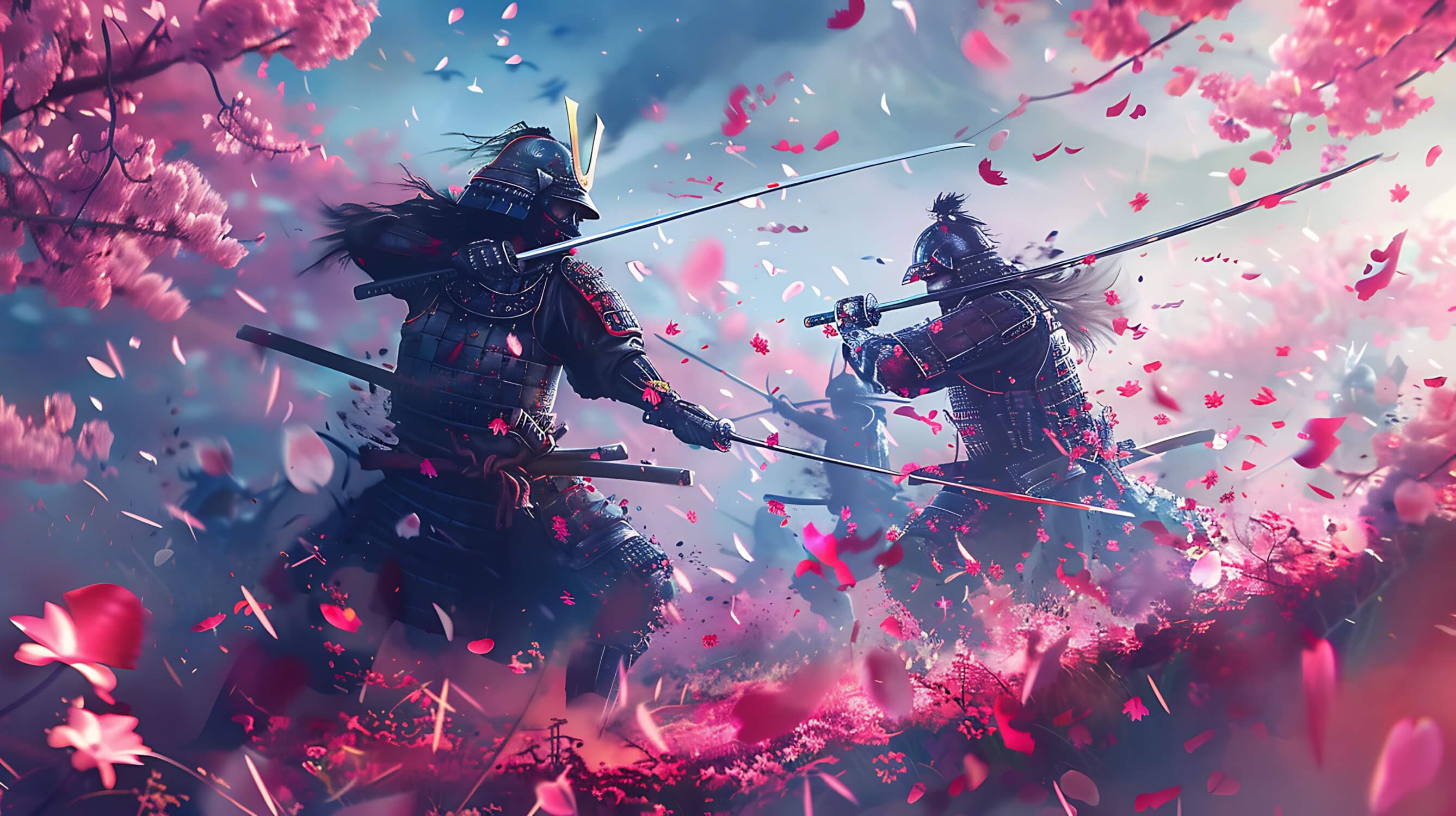 Cherry Blossom Combat Anime Wallpaper | Murals Wallpaper
