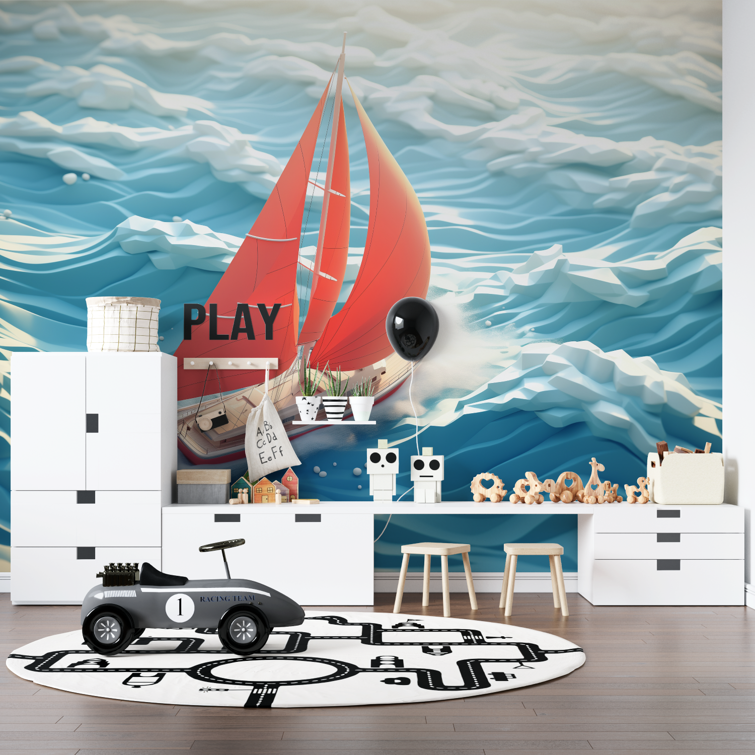 Childrens Wallpaper Boat | Murals Wallpaper