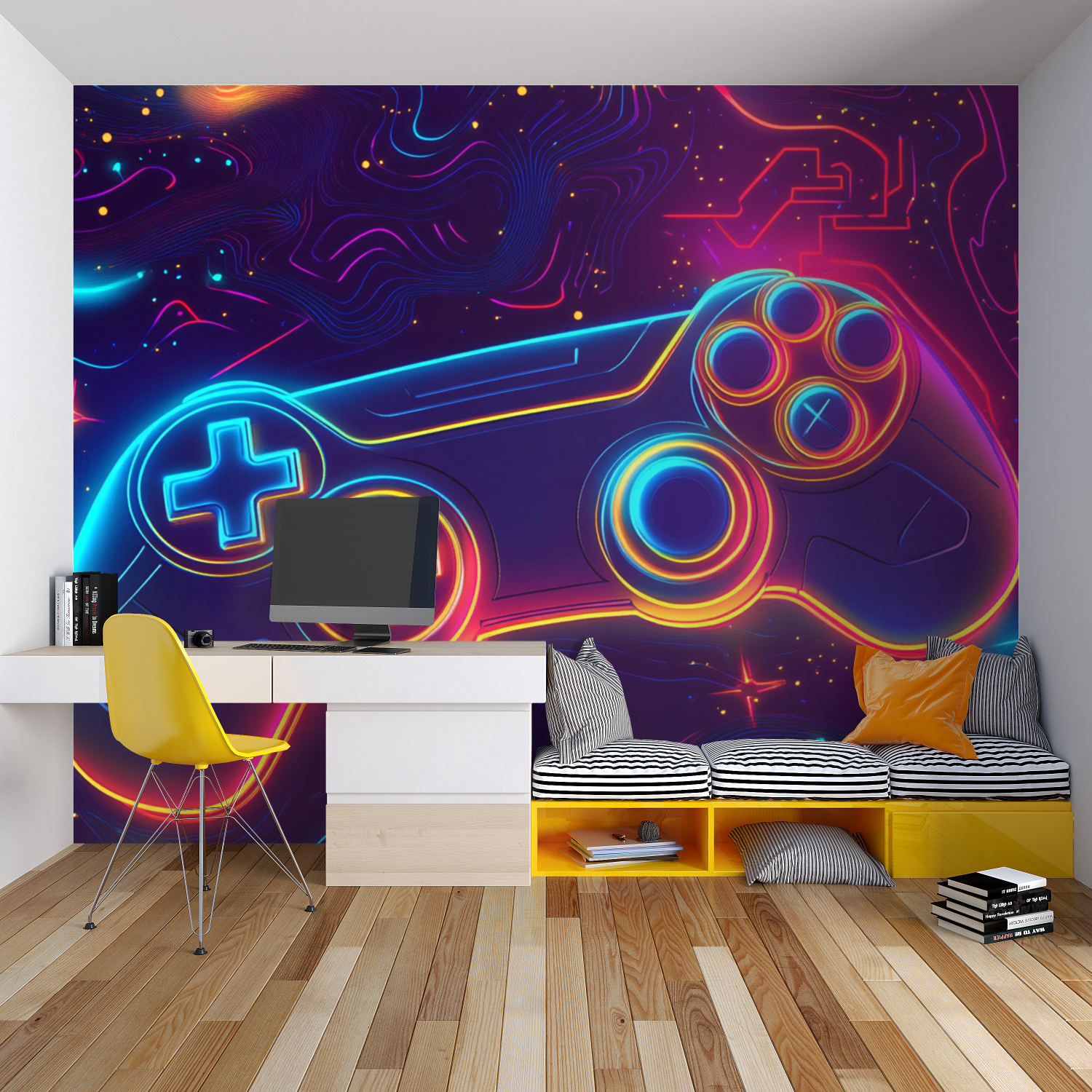 Neon Cyber Control Wallpaper | Murals Wallpaper