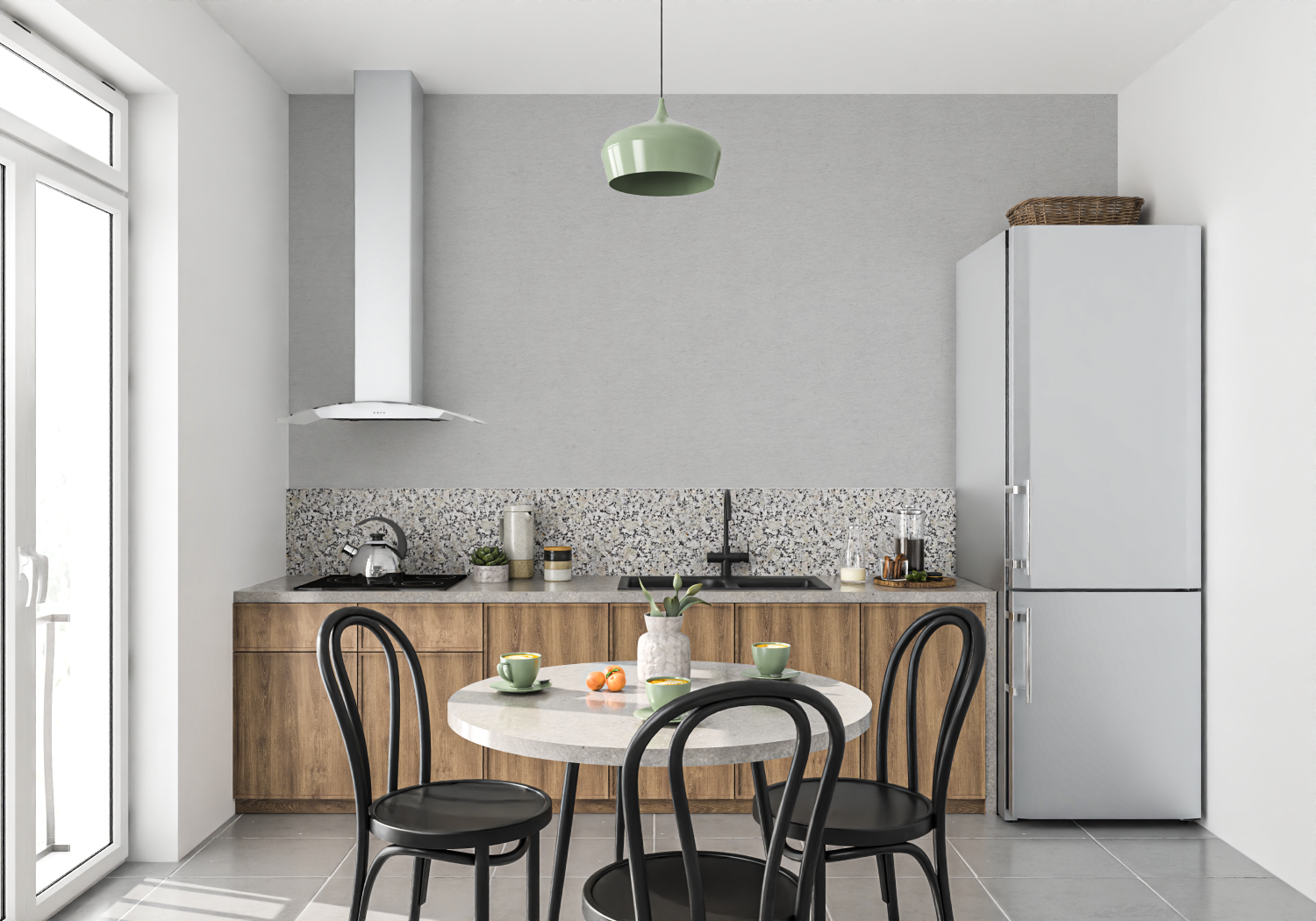 Hellgraue Uni-Tapete | Fototapete