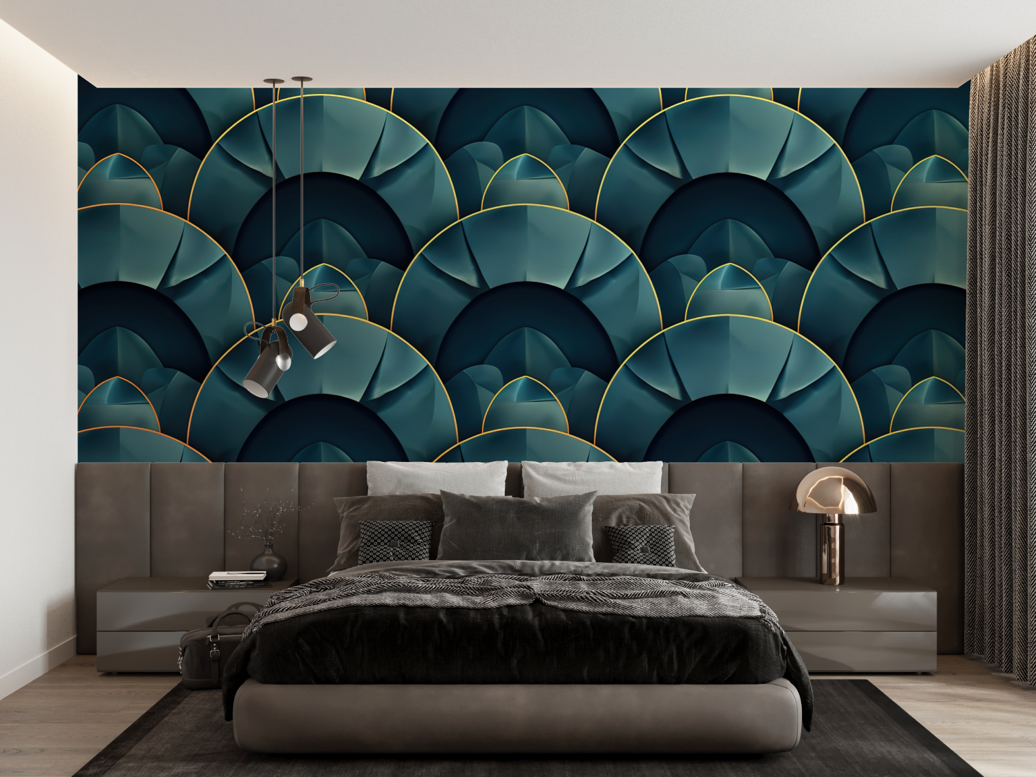 Teal Wallpaper for Bedroom | Murals Wallpaper