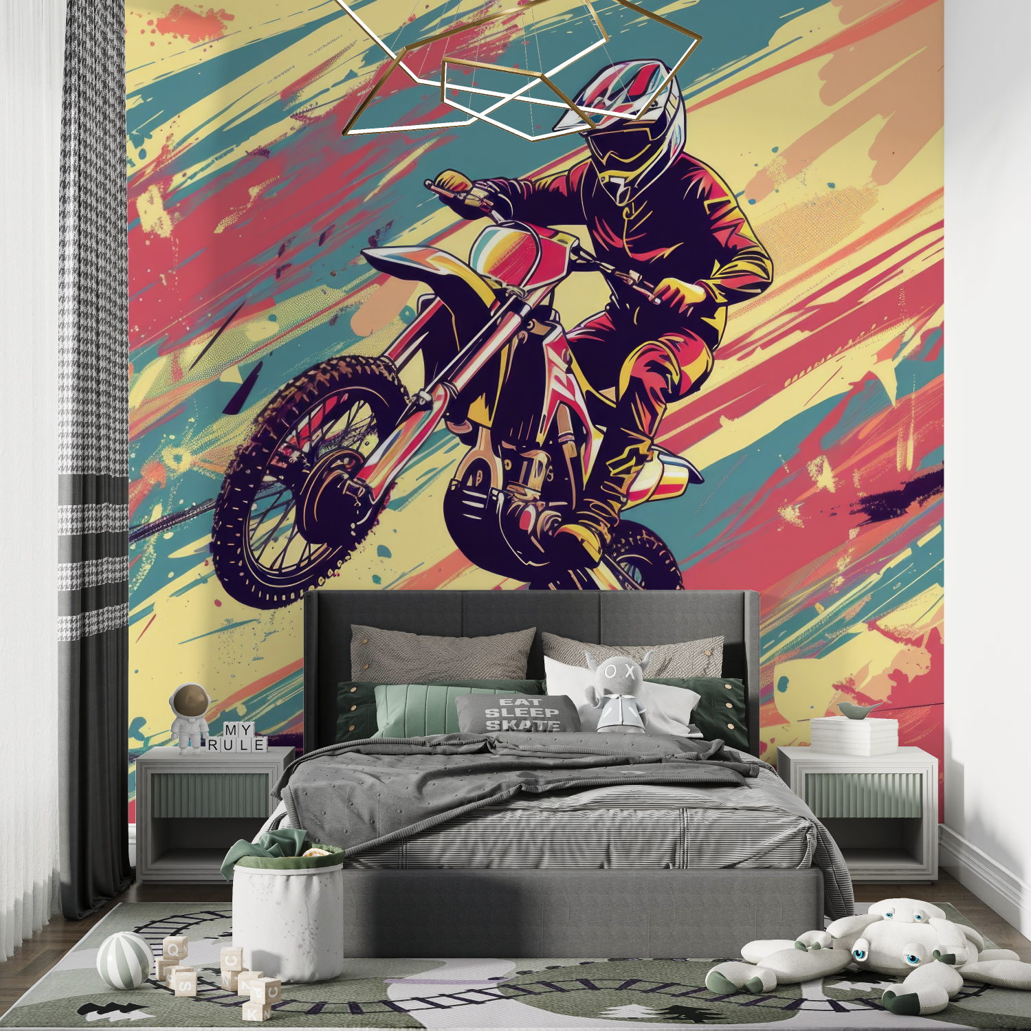 Motocross Graffiti Wallpaper | Murals Wallpaper