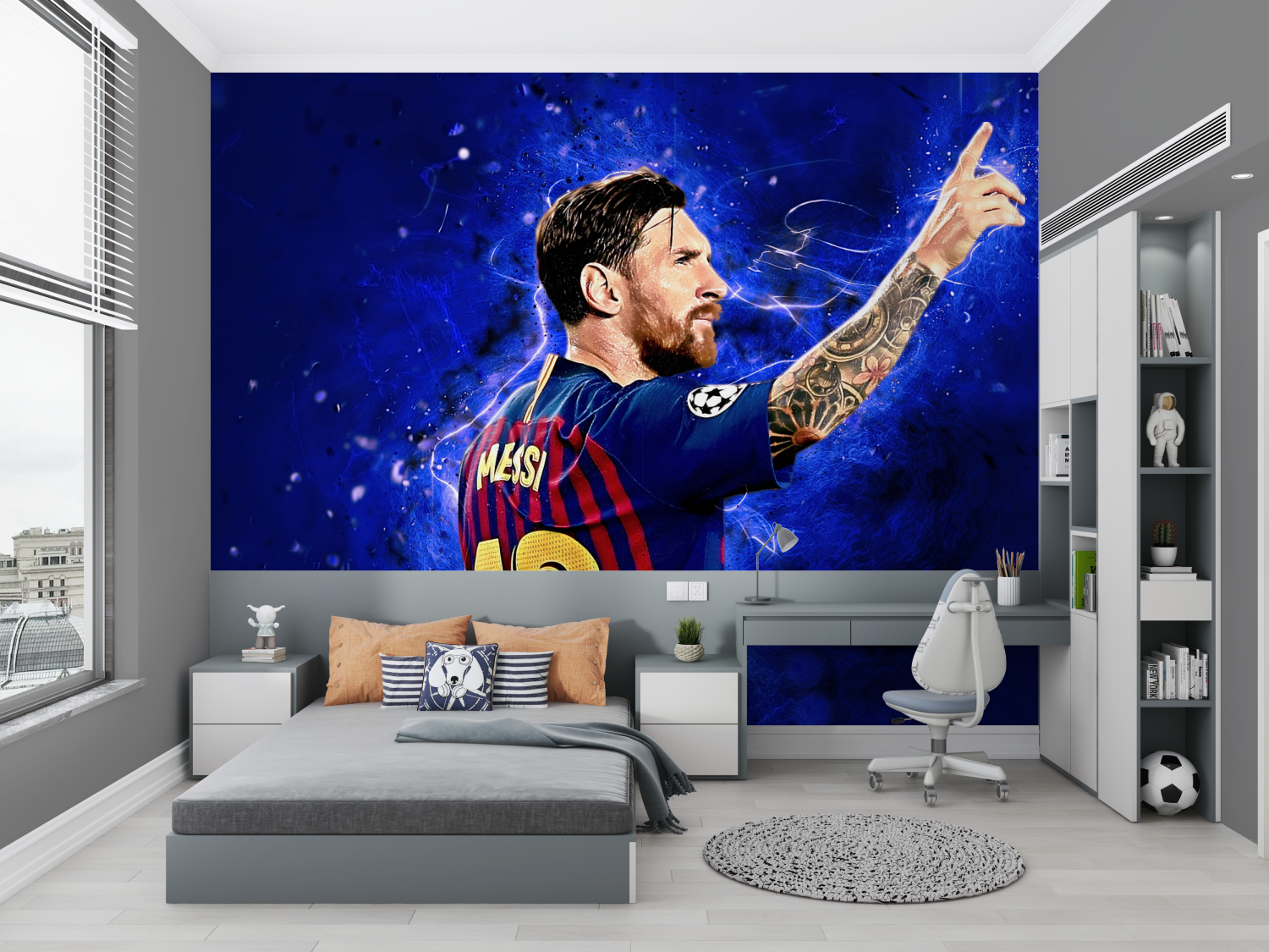 Messi Blue Wallpaper | Murals Wallpaper