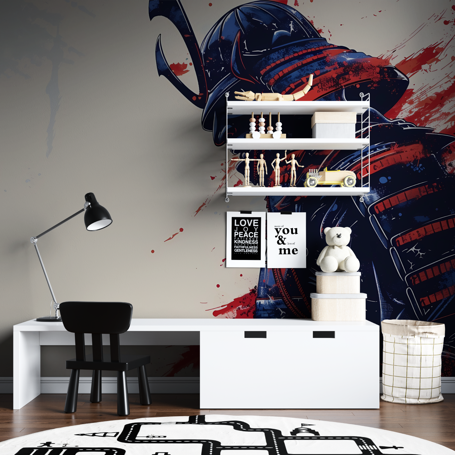 Colorful Samurai Wallpaper | Murals Wallpaper