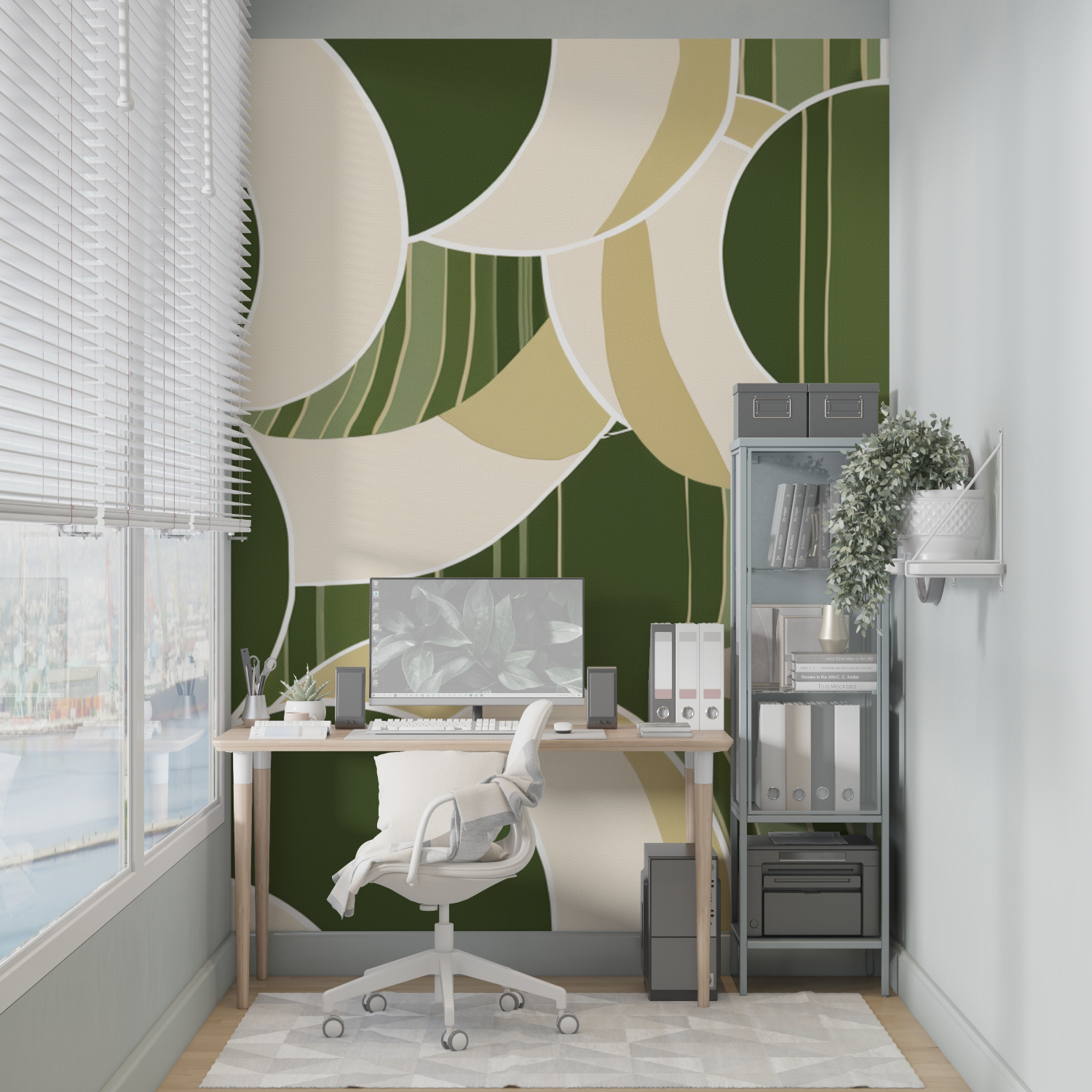 1970s Green Patterned Wallpaper | Murals Wallpaper