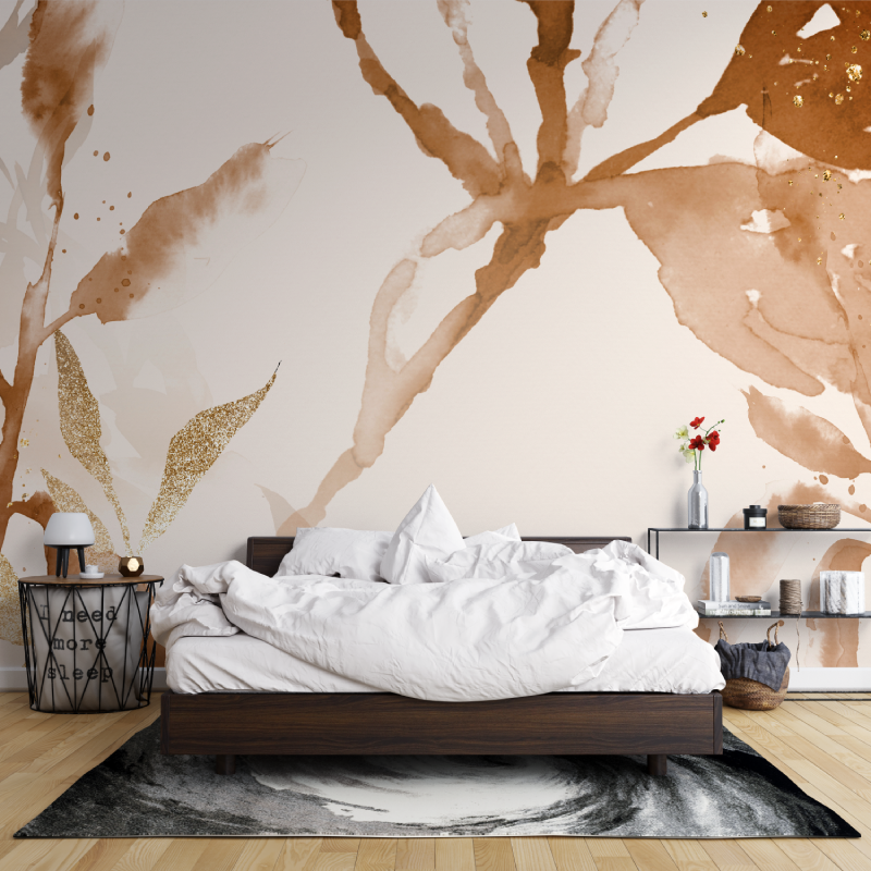 Watercolor Wallpaper for Living Room | Murals Wallpaper