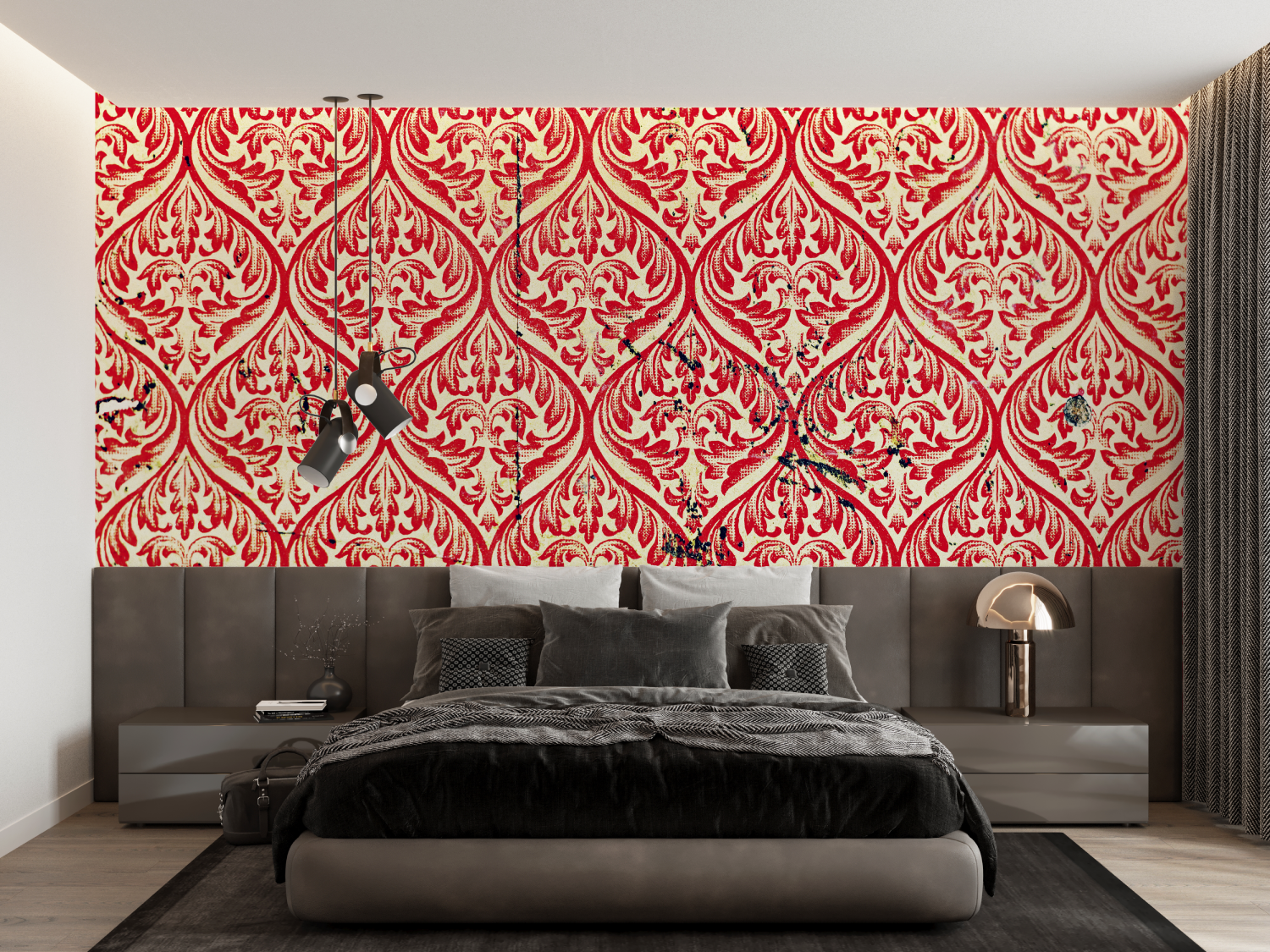 Red Used Baroque Wallpaper | Murals Wallpaper