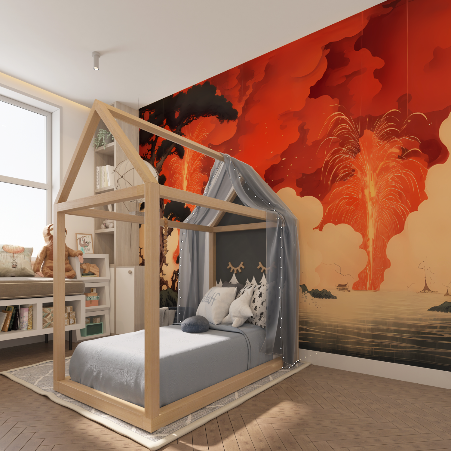 Kunstvolle japanische Tapete | Wandbilder Tapete