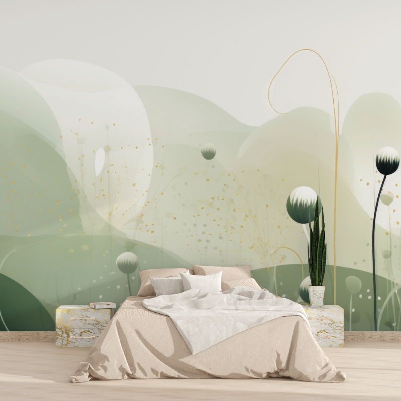 Watercolor Nature Green Wallpaper | Murals Wallpaper