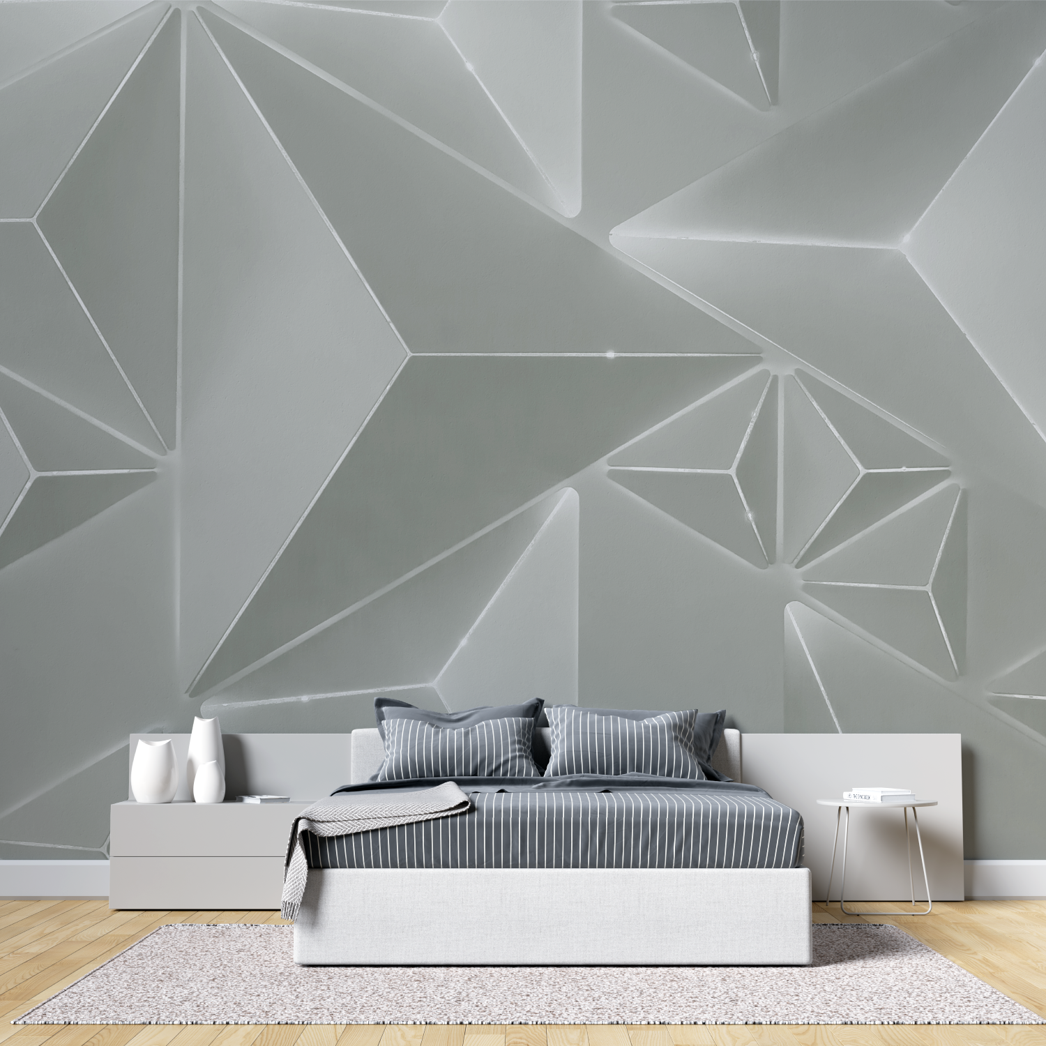 Geometric Gray Wallpaper | Murals Wallpaper