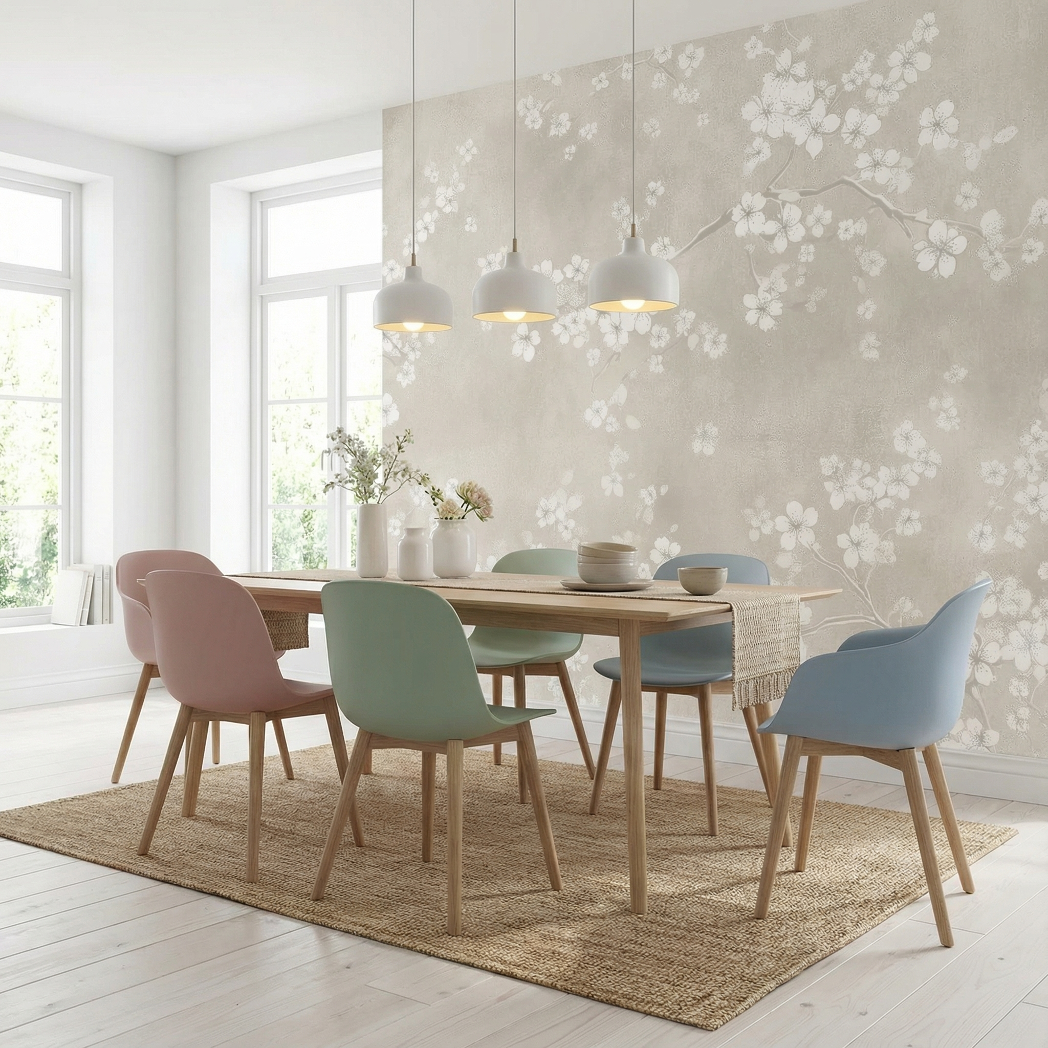 Blossom Mist Elegance Mural Wallpaper