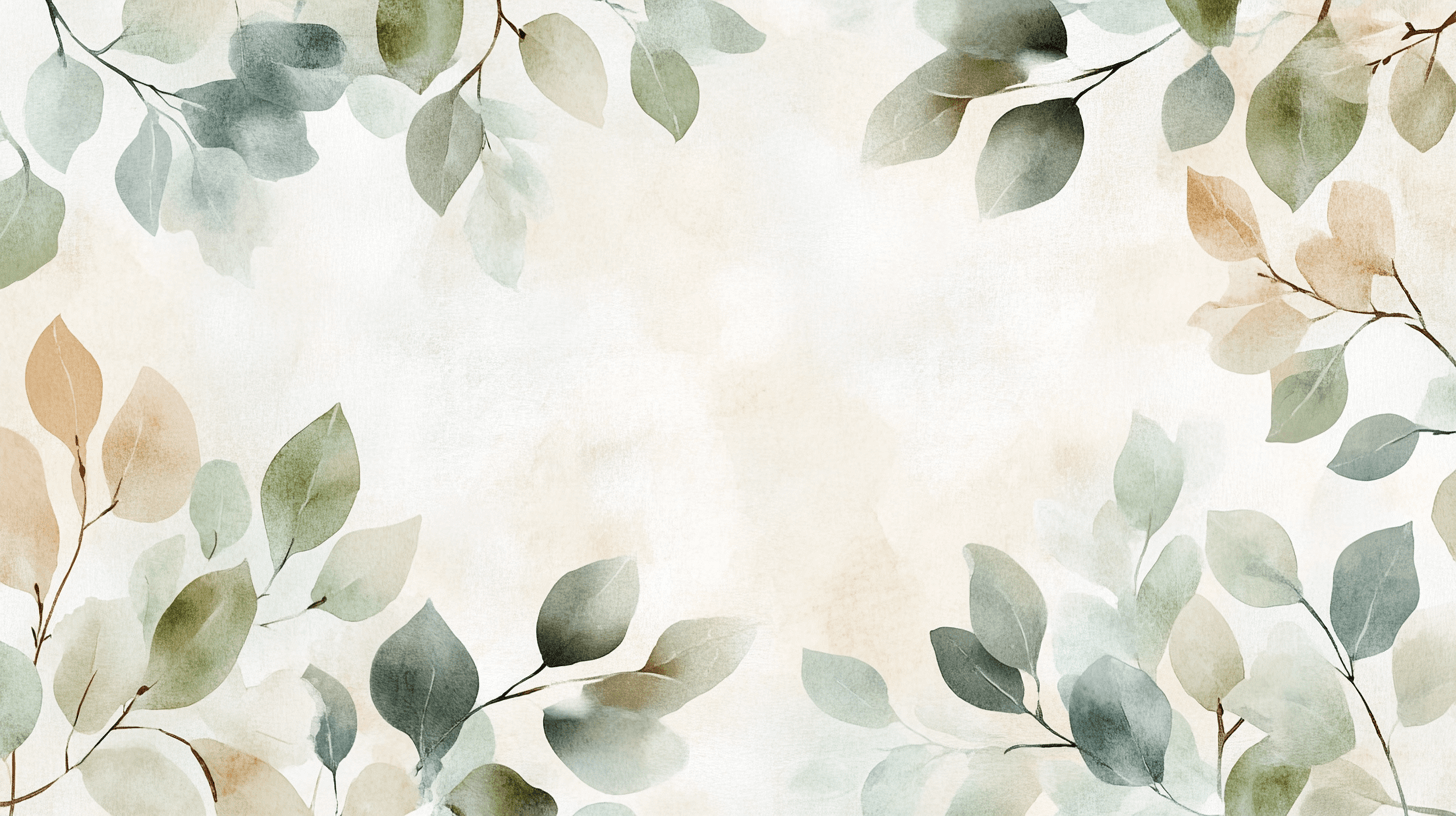 Watercolor Wallpaper with Branches and Wild Plants | Murals Wallpaper