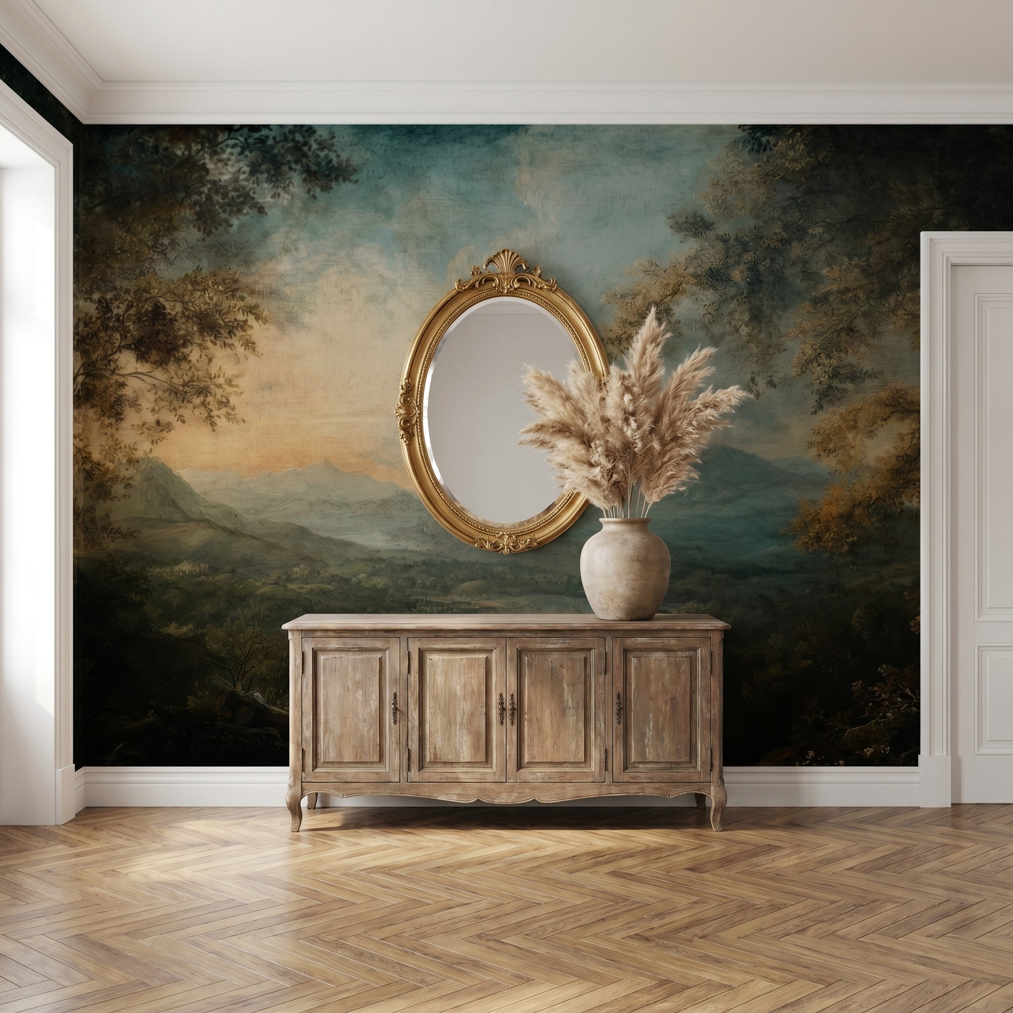 Panoramic Forest Open View Wall Mural