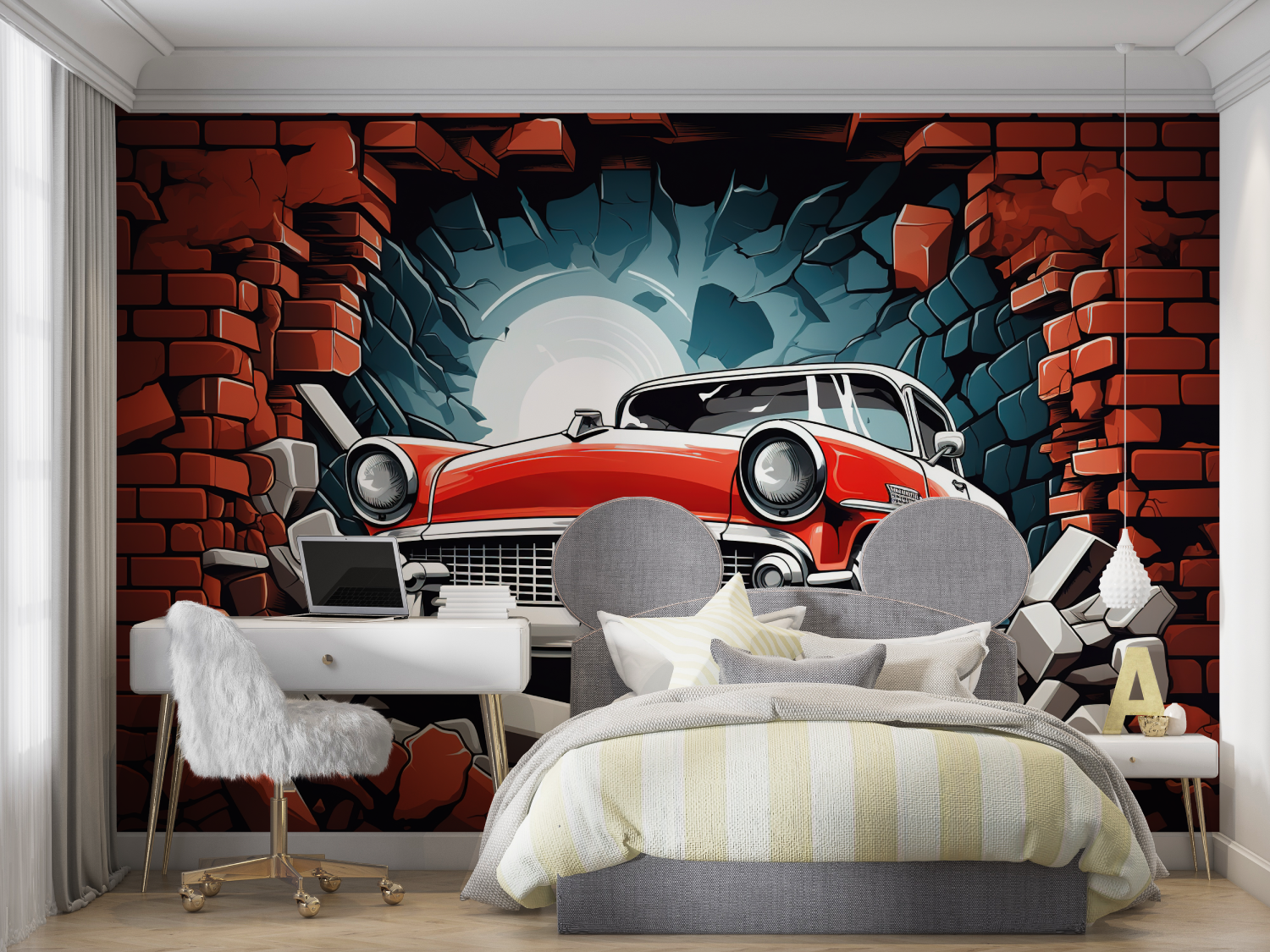 Vintage Car Wallpaper for Kids | Murals Wallpaper
