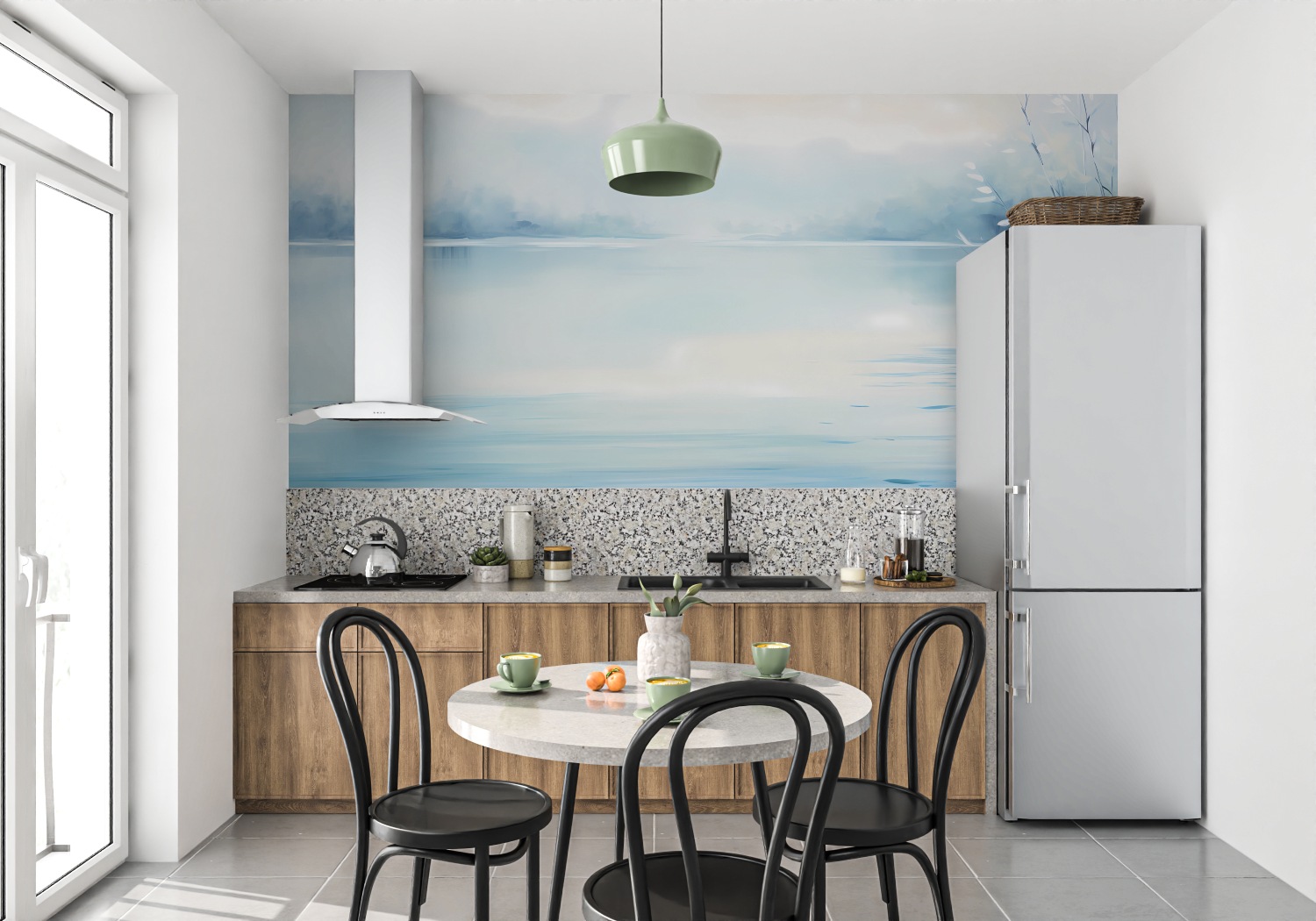 Watercolor Wallpaper Aquatic Reflections | Murals Wallpaper