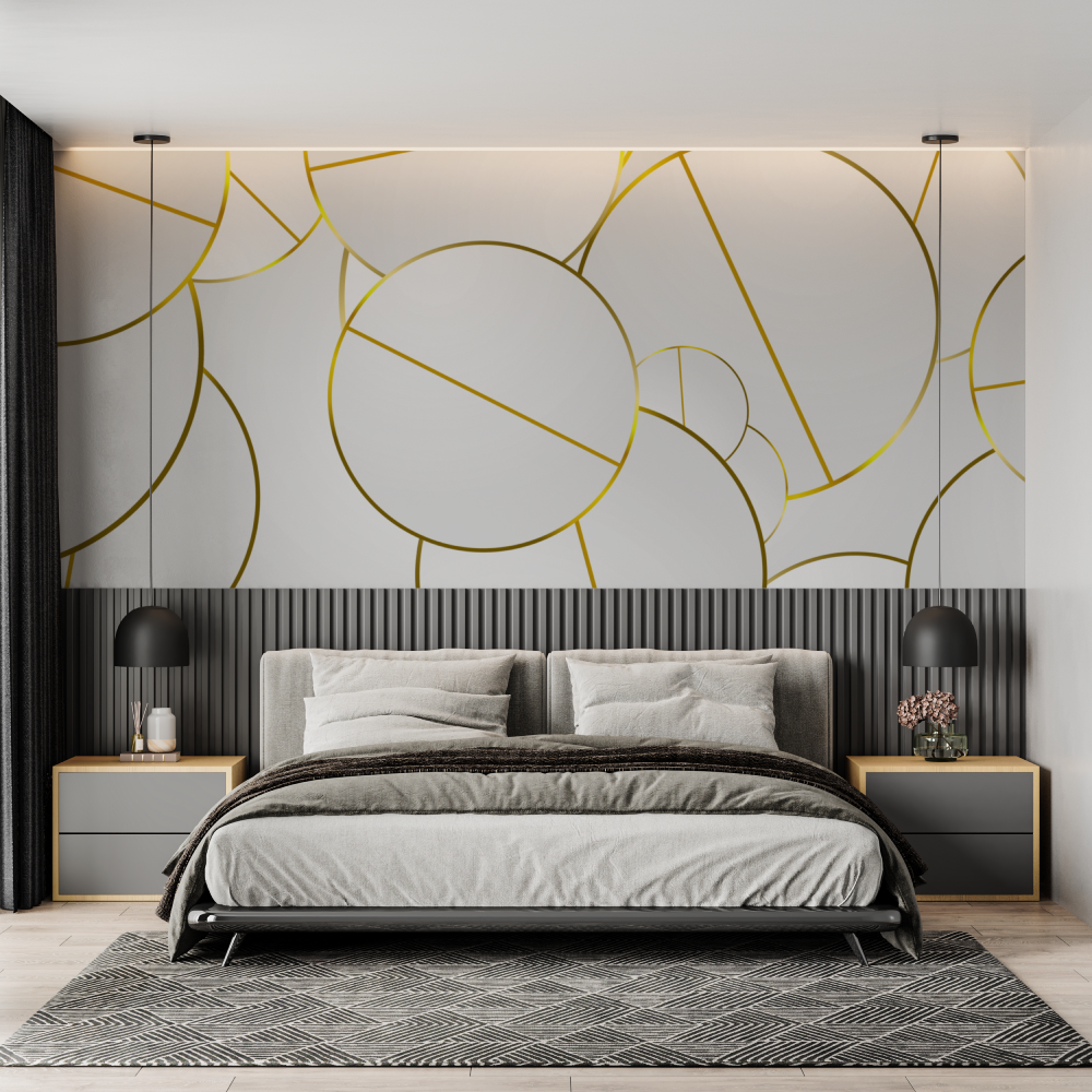 Gold Graphic Wallpaper | Murals Wallpaper