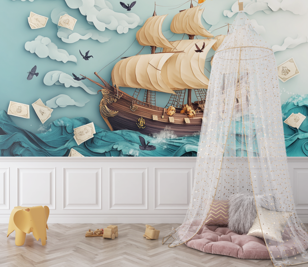 Piraten-Tapete für Kinder | Wandtapeten