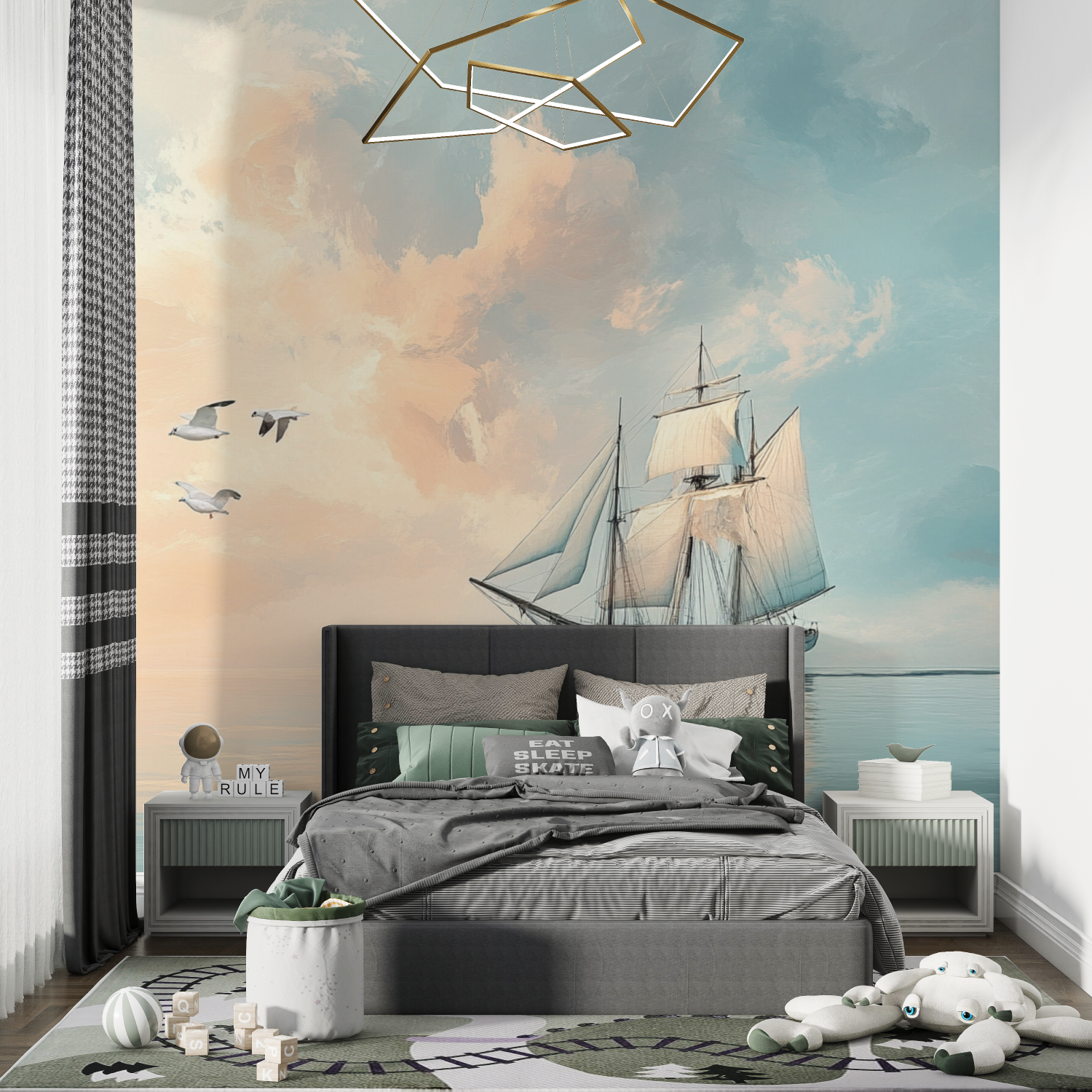 Nautical Sailboat Mural Wallpaper | Murals Wallpaper